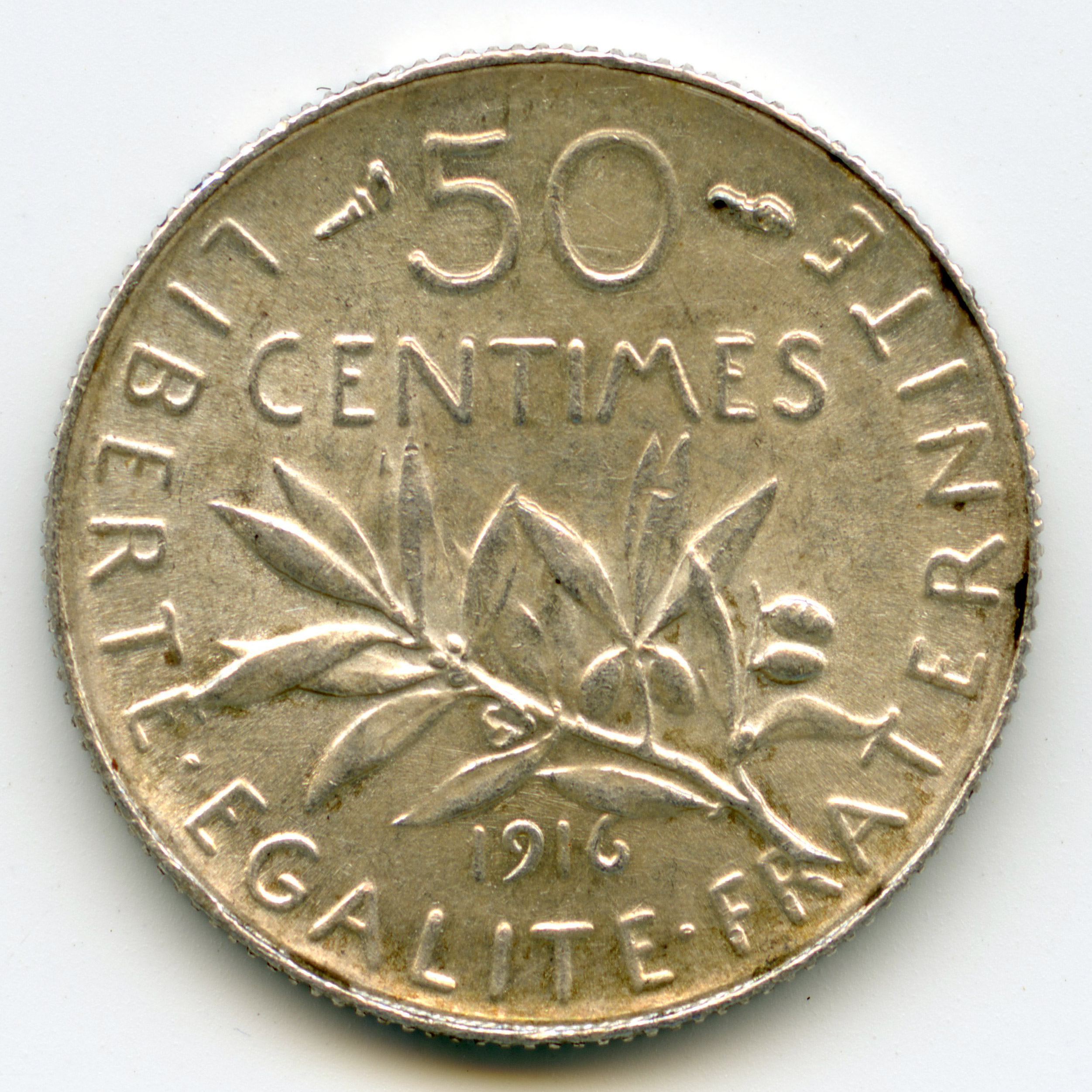 1/2 Franc Semeuse revers