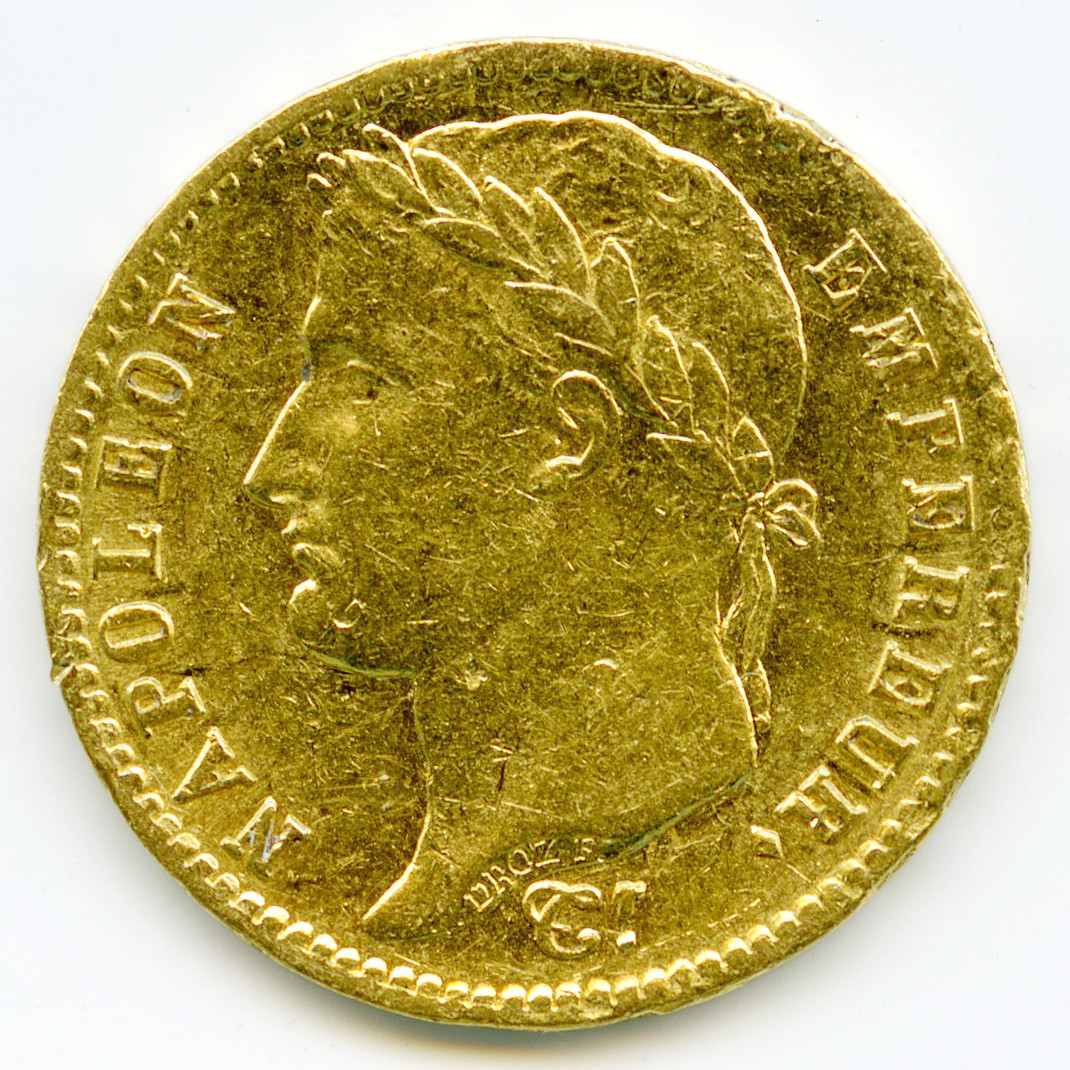 Napoléon Ier - 20 Francs - 1813 A avers