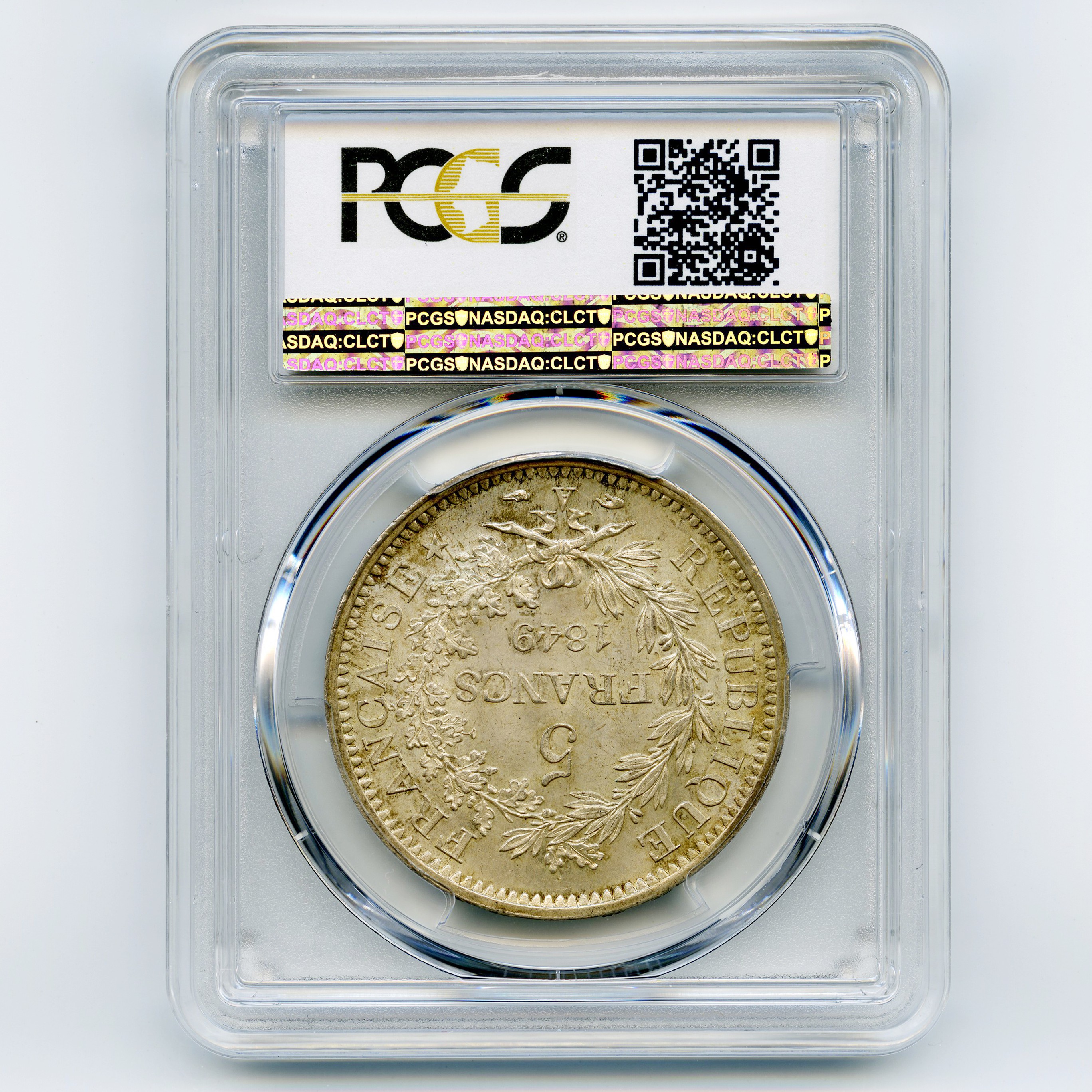 IIème République - 5 Francs - 1849 A revers