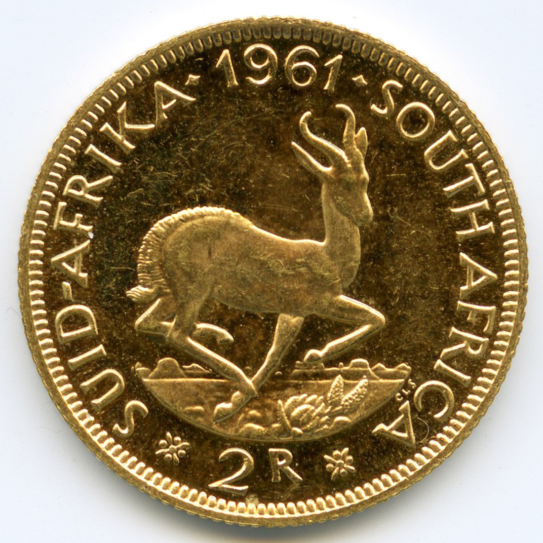 Afrique du Sud - 2 Rand Springbok - 1961 revers