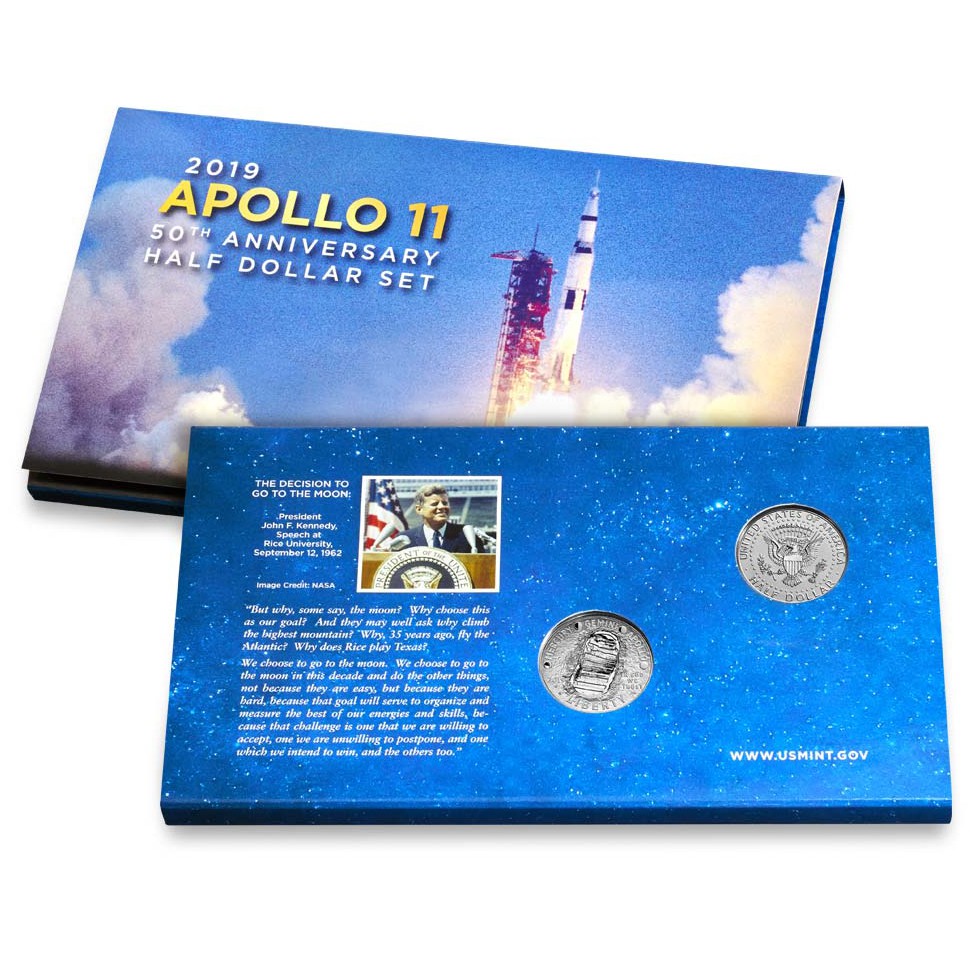 USA - APOLLO 11 - Set Half Dollar - 2019 revers