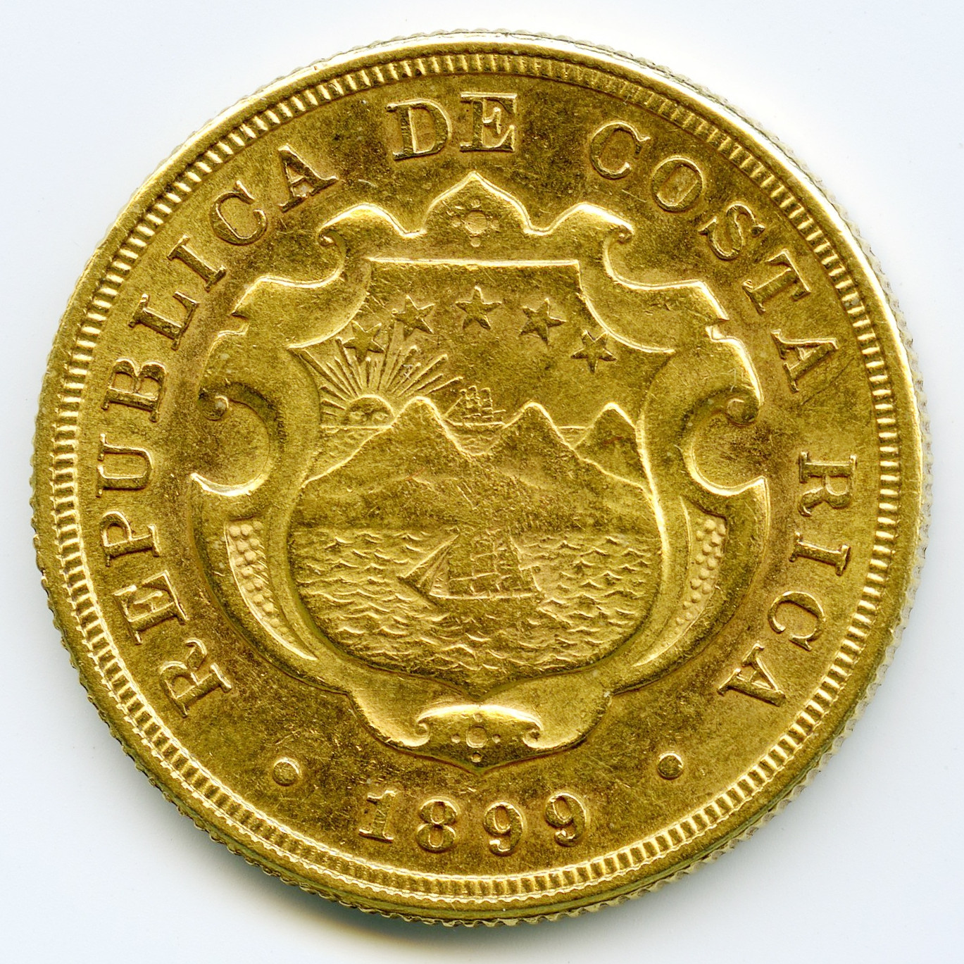 Costa Rica - 20 Colones - 1899 revers