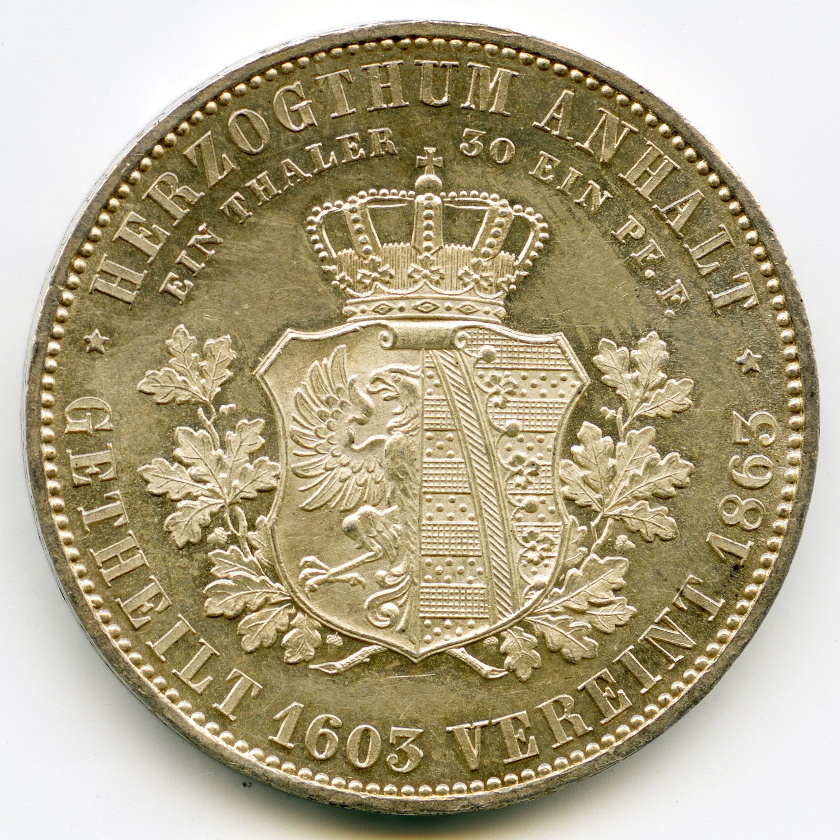 Allemagne - Thaler - 1863 A revers