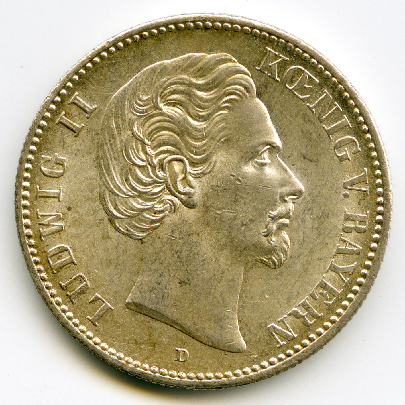 Allemagne - 2 Mark - 1876 D avers