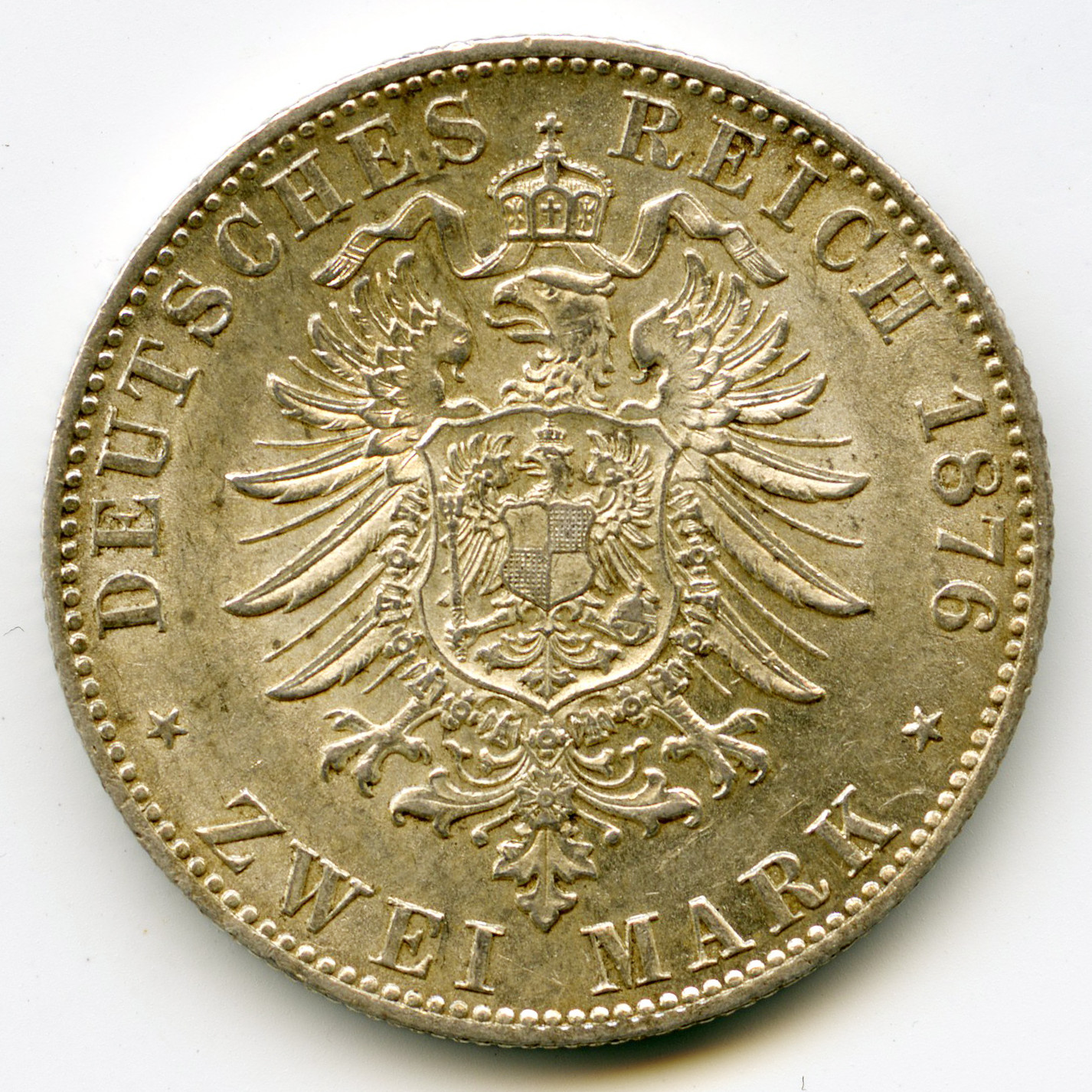 Allemagne - 2 Mark - 1876 D revers