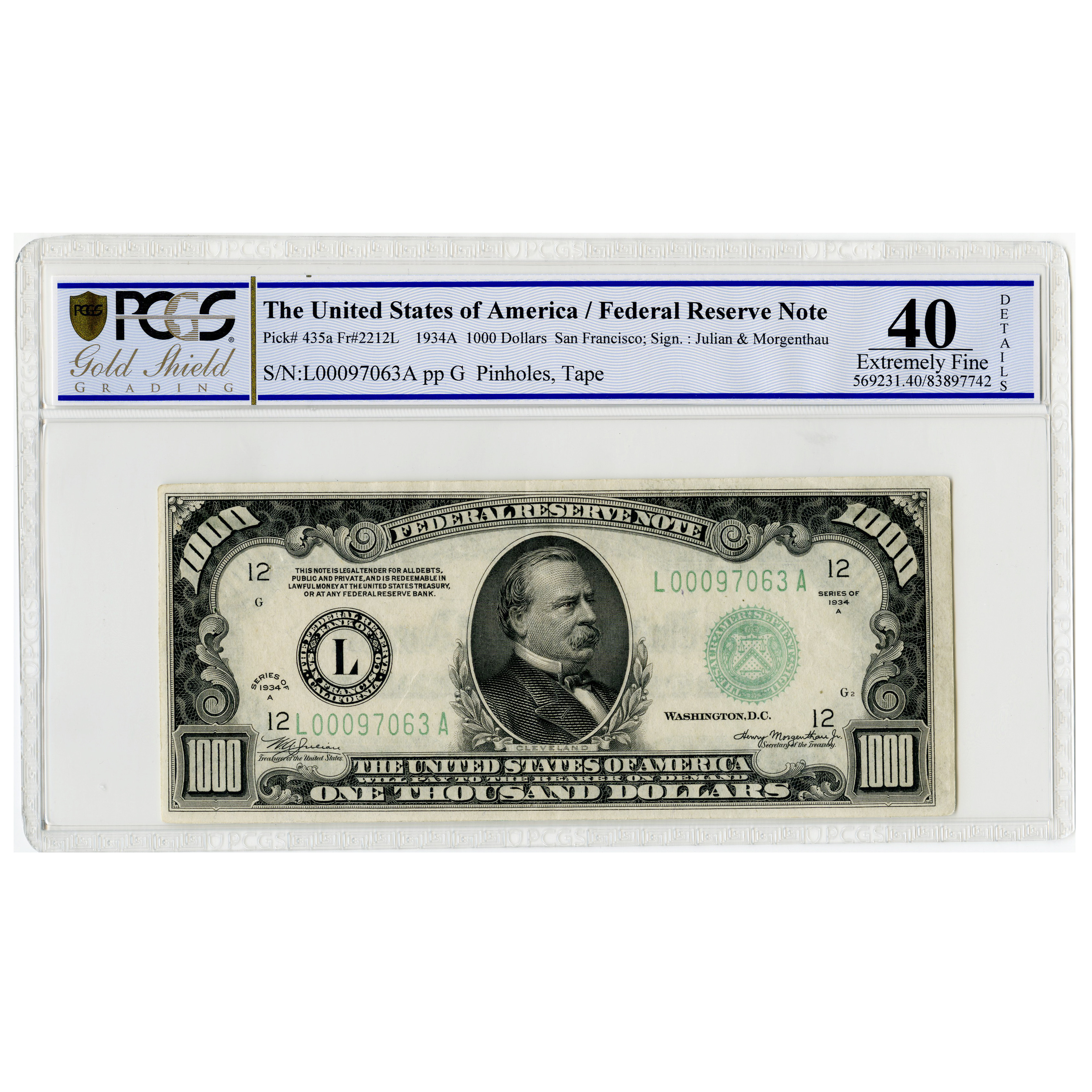 USA - 1 000 Dollars - L00097063A avers