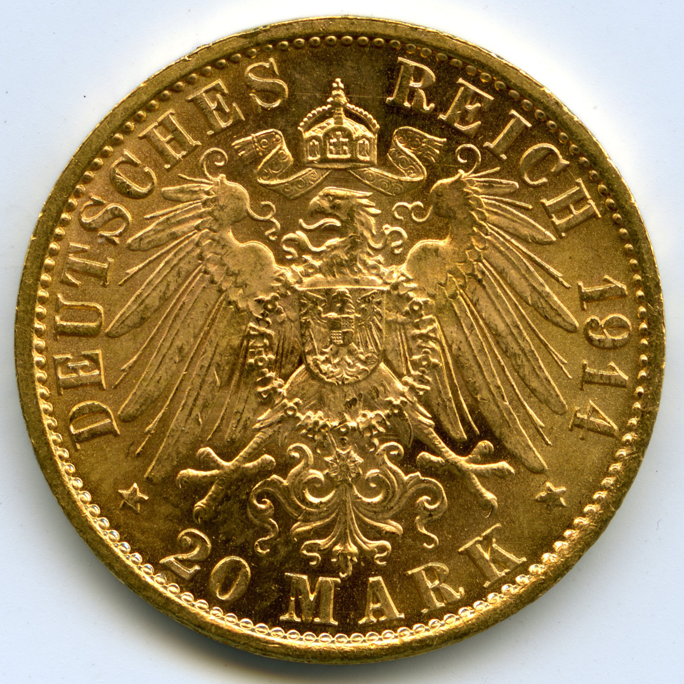 Allemagne - 20 Mark - 1914 revers