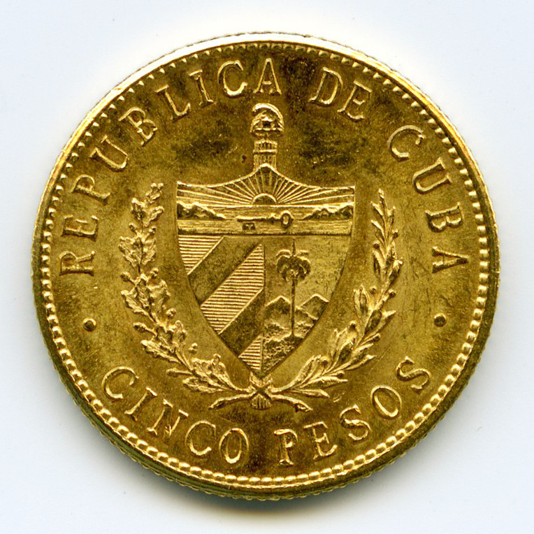 Cuba - 5 Pesos - 1916 revers