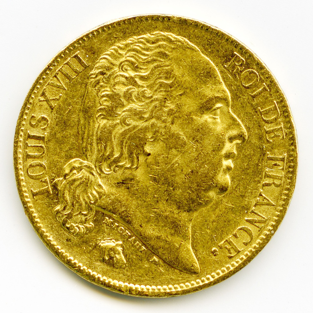 Louis XVIII - 20 Francs - 1818 A avers