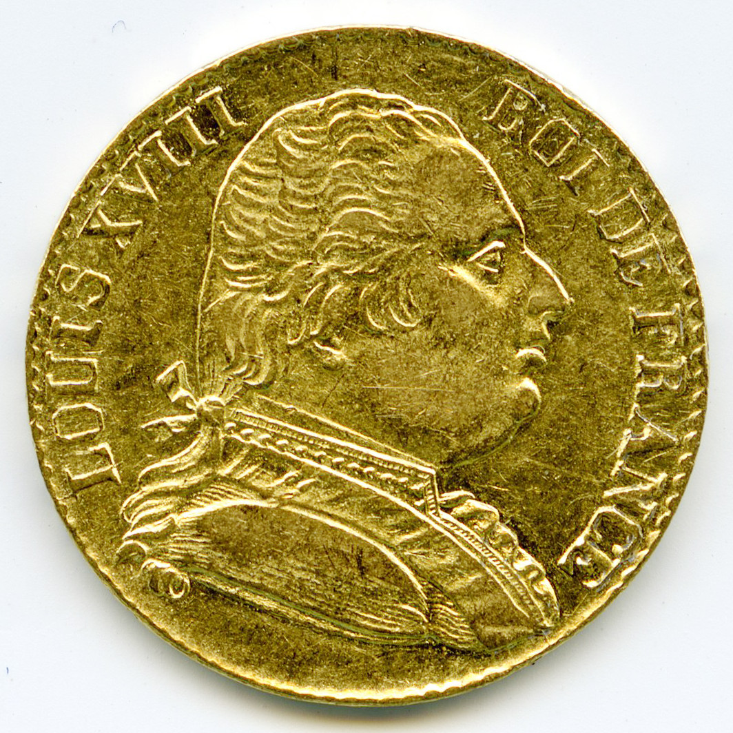 Louis XVIII - 20 Francs 1815 R avers