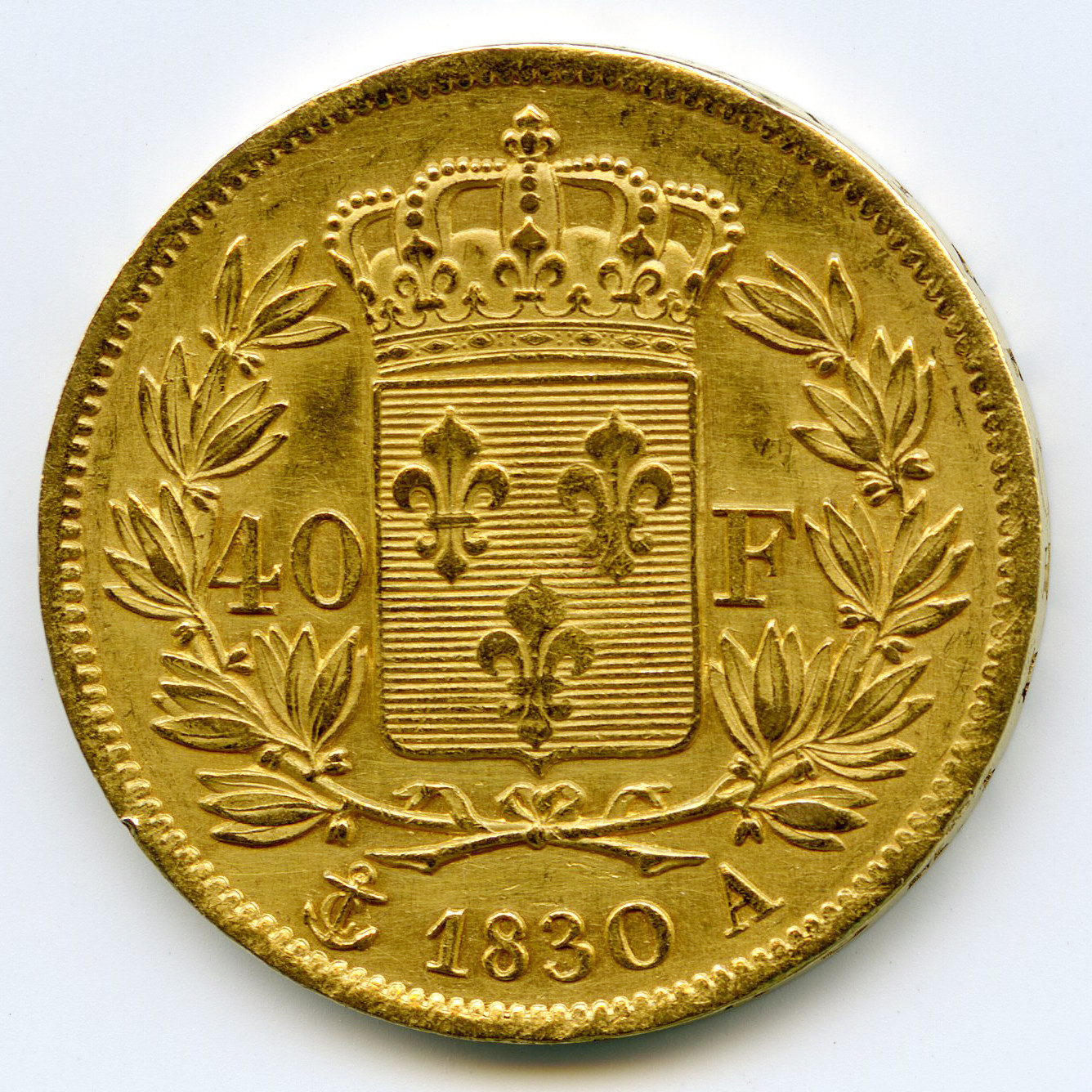 Charles X - 40 Francs - 1830 A revers