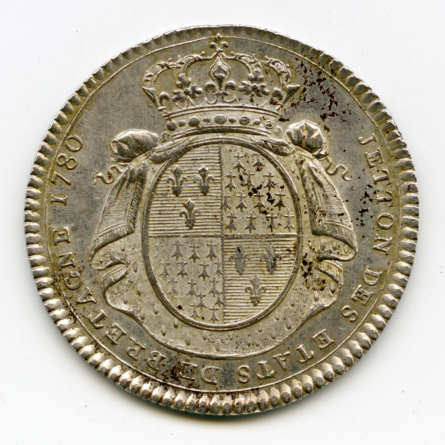 Louis XVI - Etats De Bretagne - 1780 revers