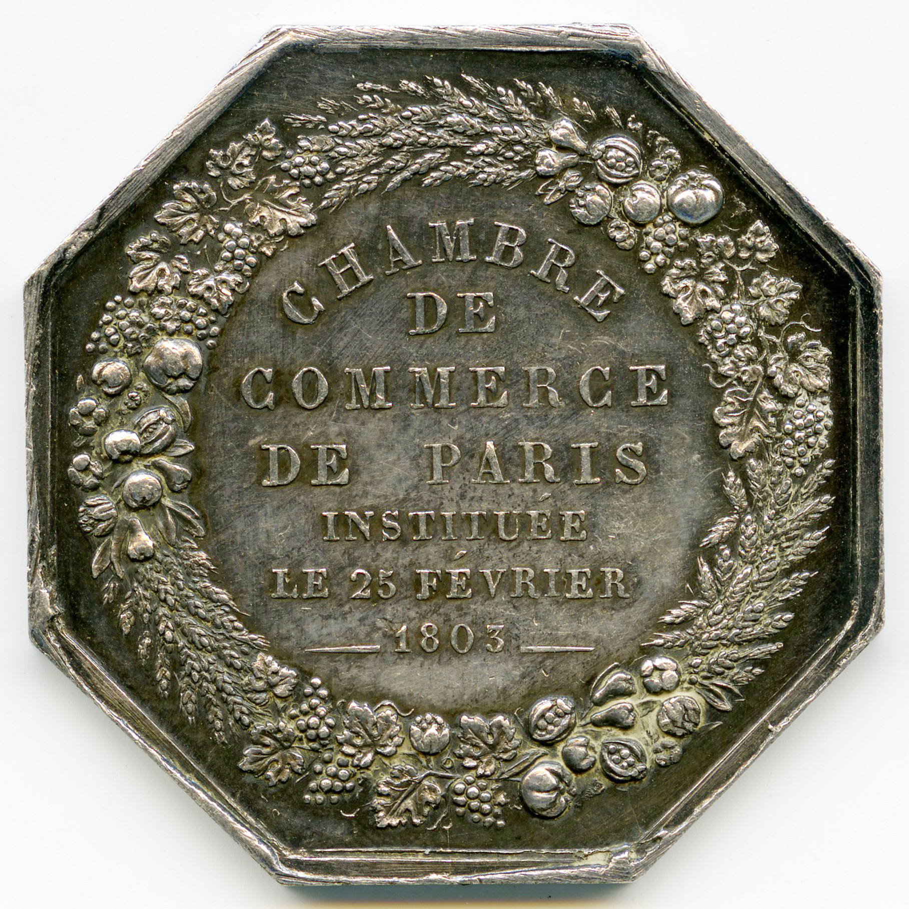 Chambre de Commerce de Paris - ND revers