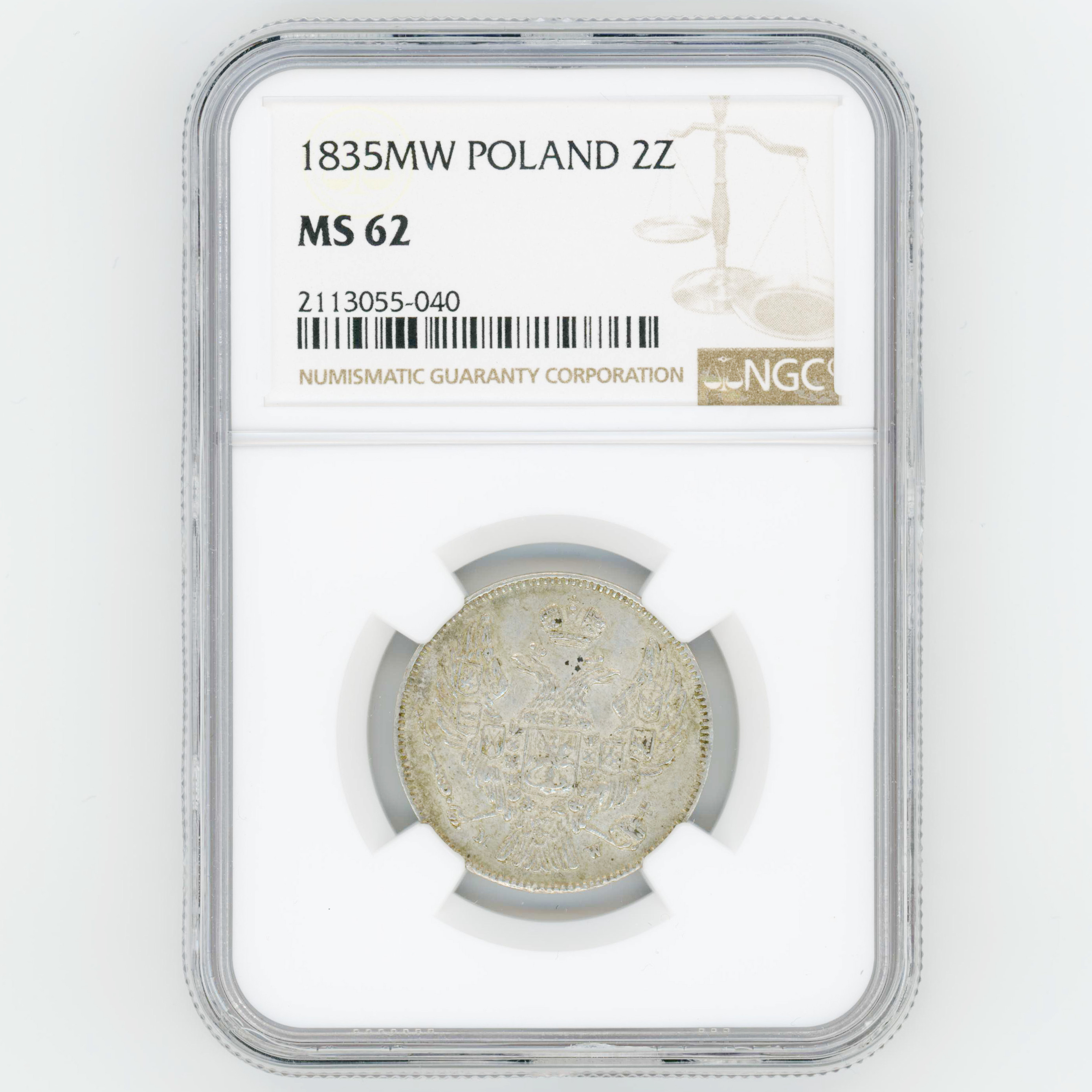 Pologne - 2 Zlotych - 1835 MW avers