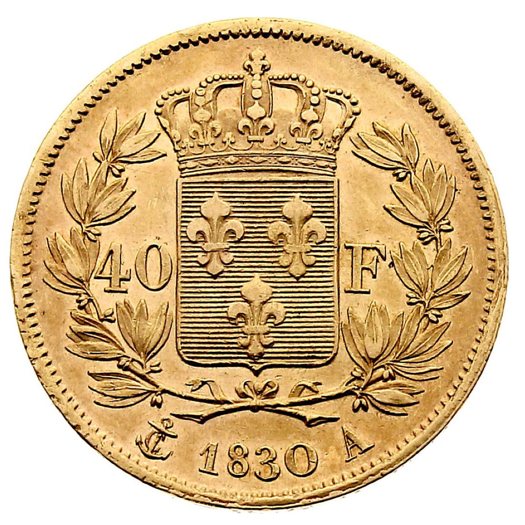 Charles X - 40 Francs - 1830 A revers