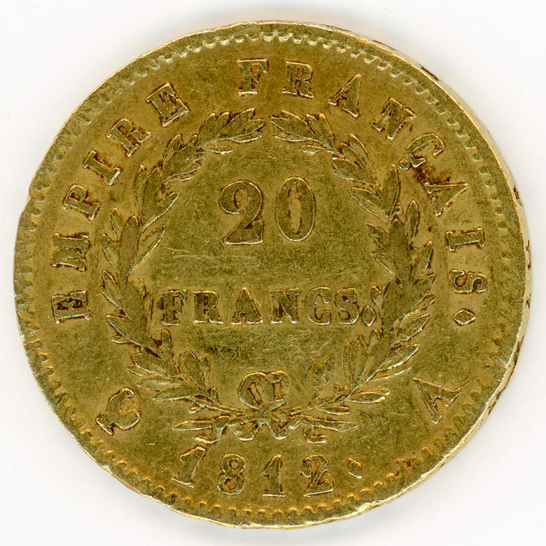 Napoléon Ier - 20 Francs - 1812 A revers