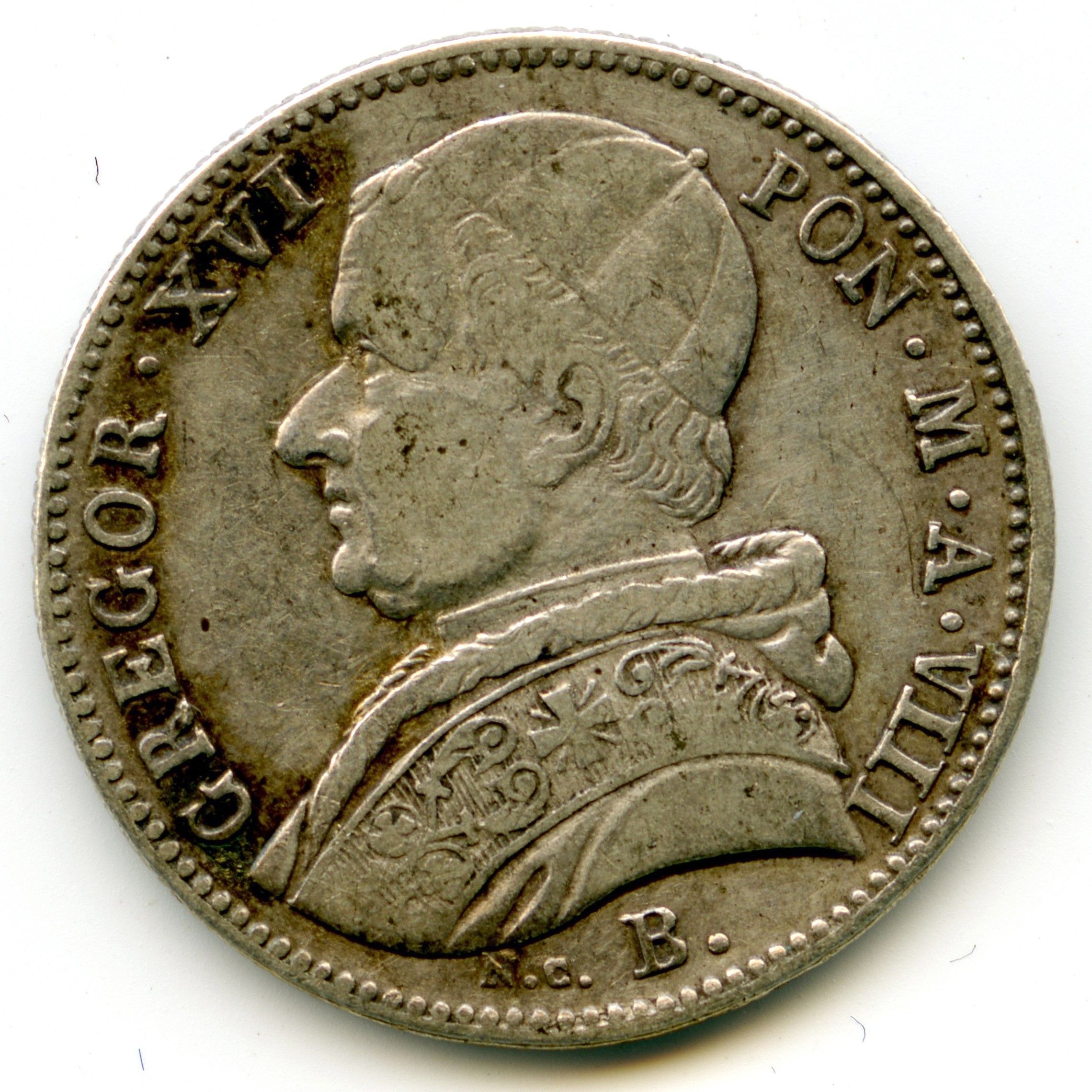 Italie - Gregorio XVI - 1838 avers