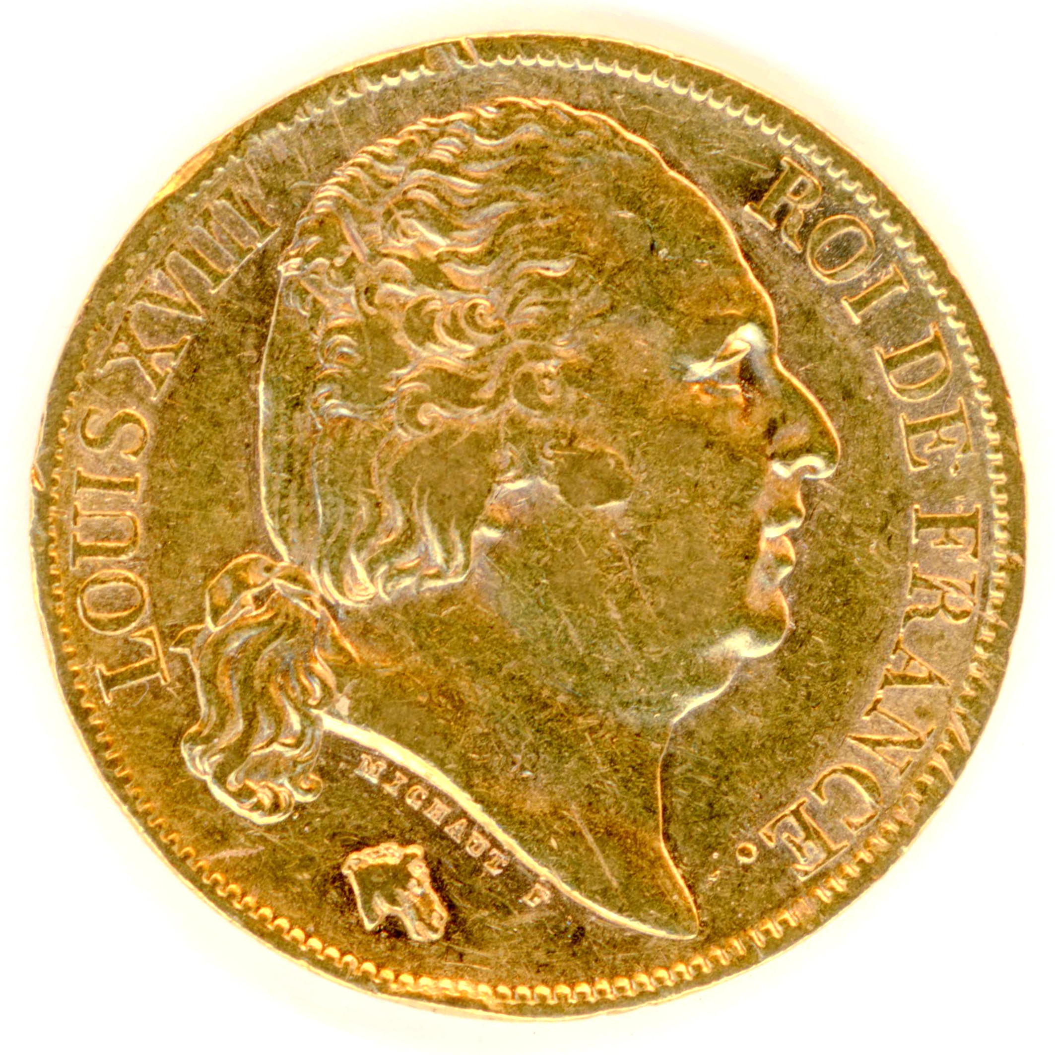 Louis XVIII - 20 Francs - 1824 A avers