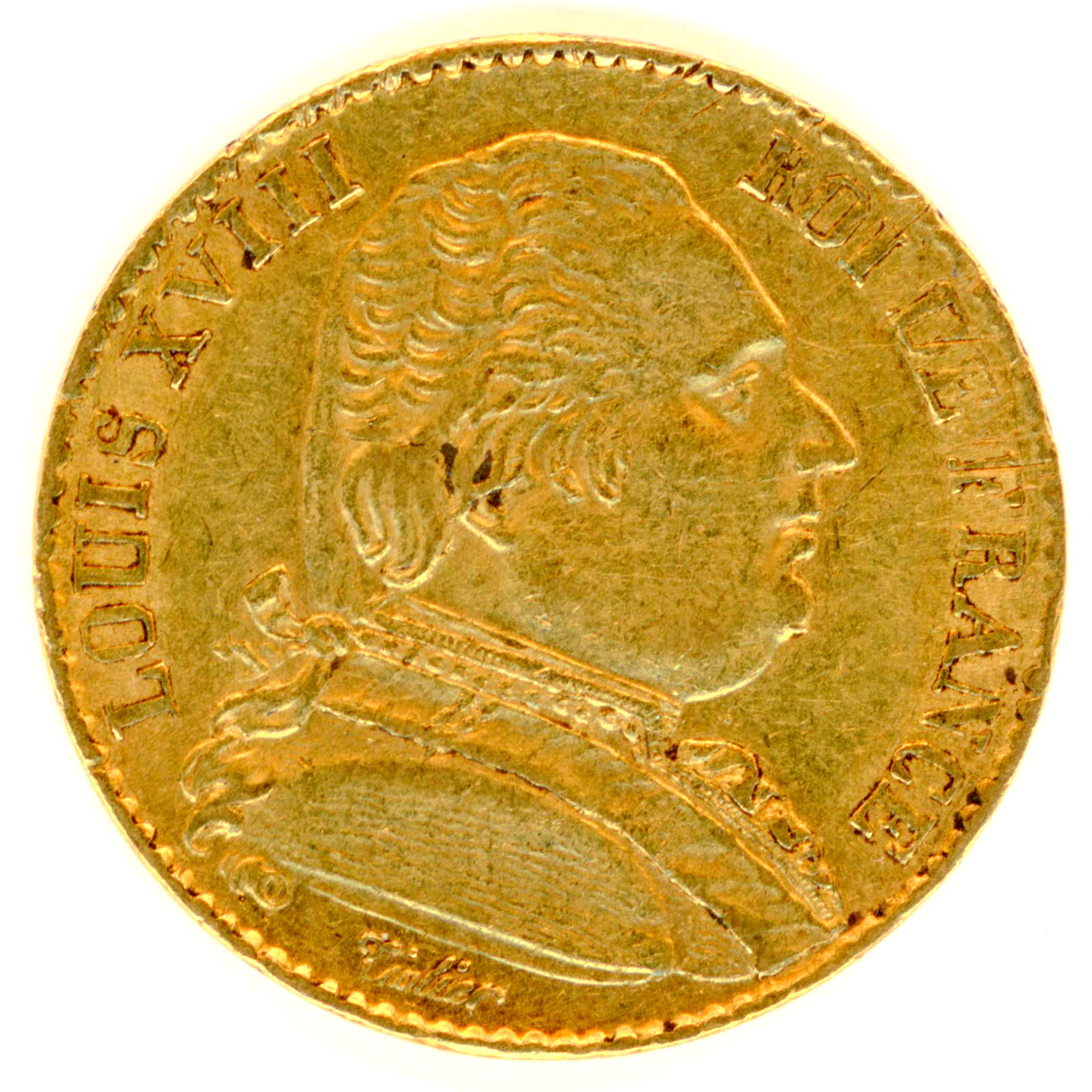 Louis XVIII - 20 Francs - 1814 A avers