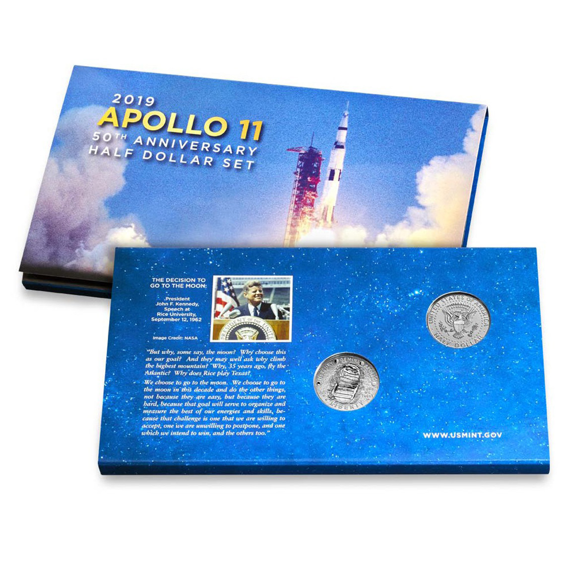 USA - APOLLO 11 - Set Half Dollar - 2019 revers