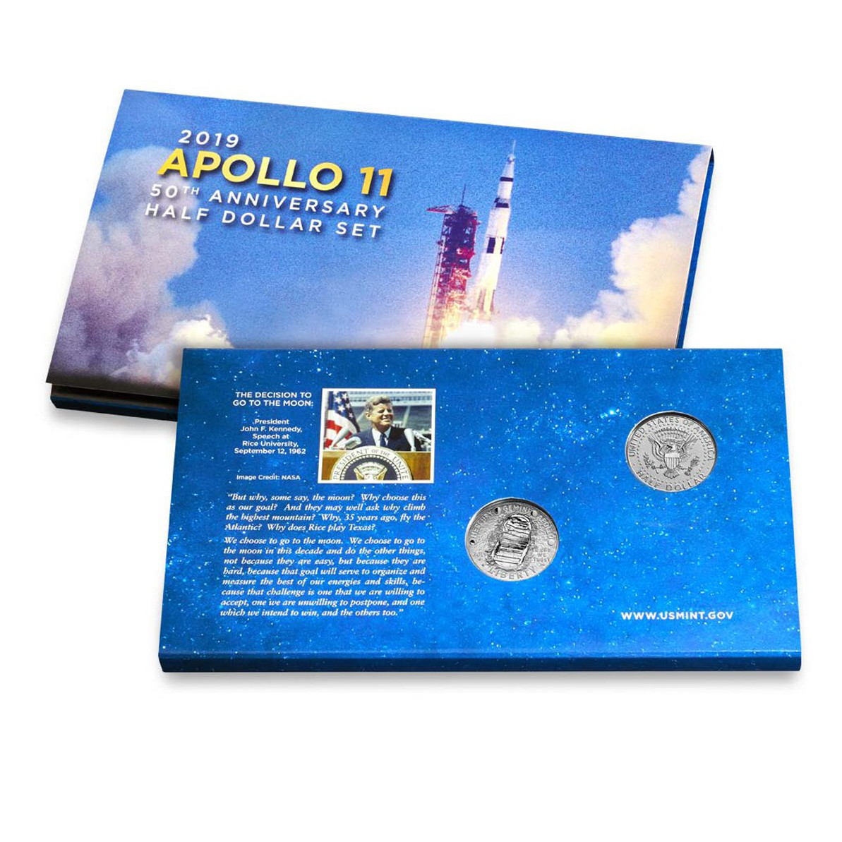 USA - APOLLO 11 - Set Half Dollar - 2019 revers