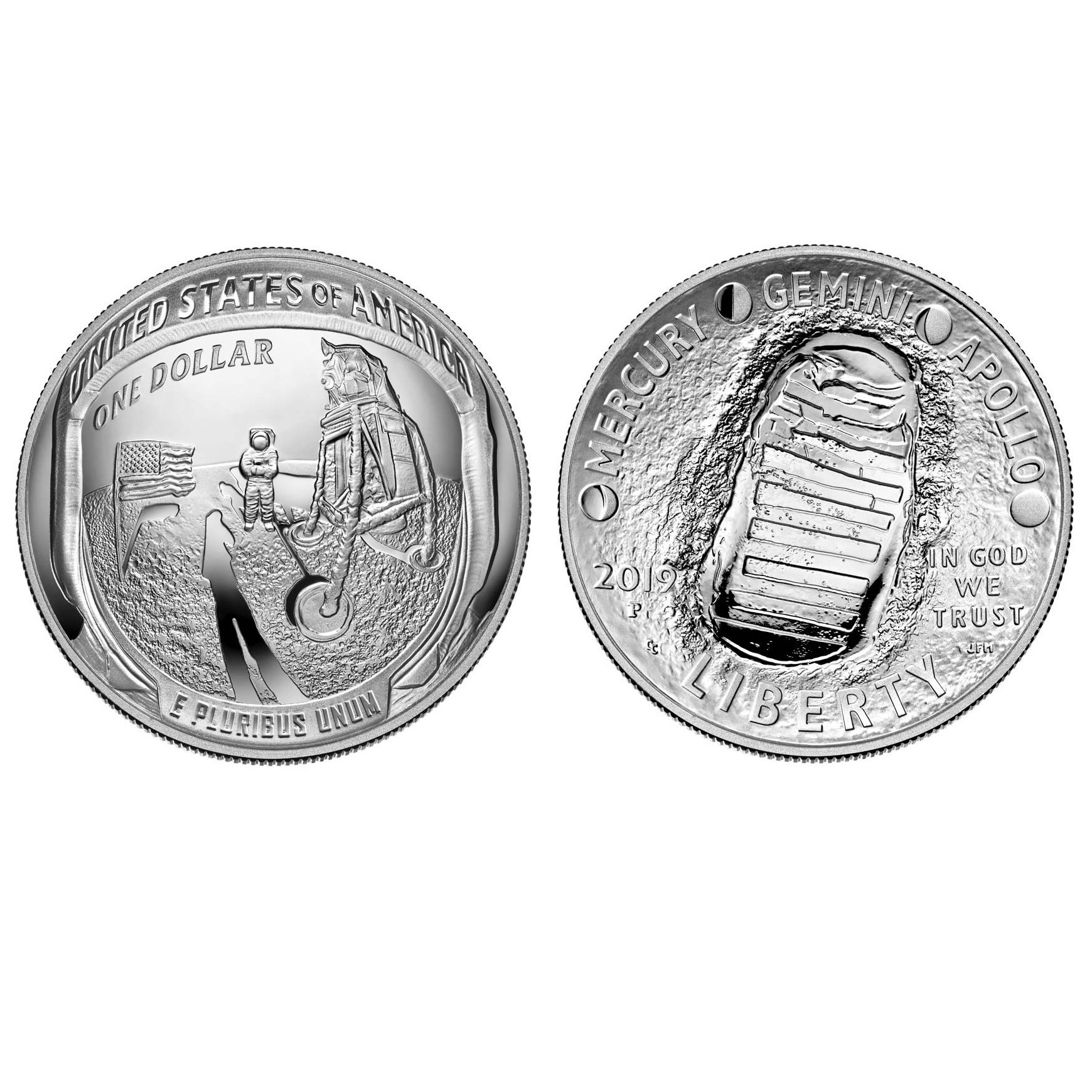 USA - 1 Dollar - APOLLO 11 - 2019 avers