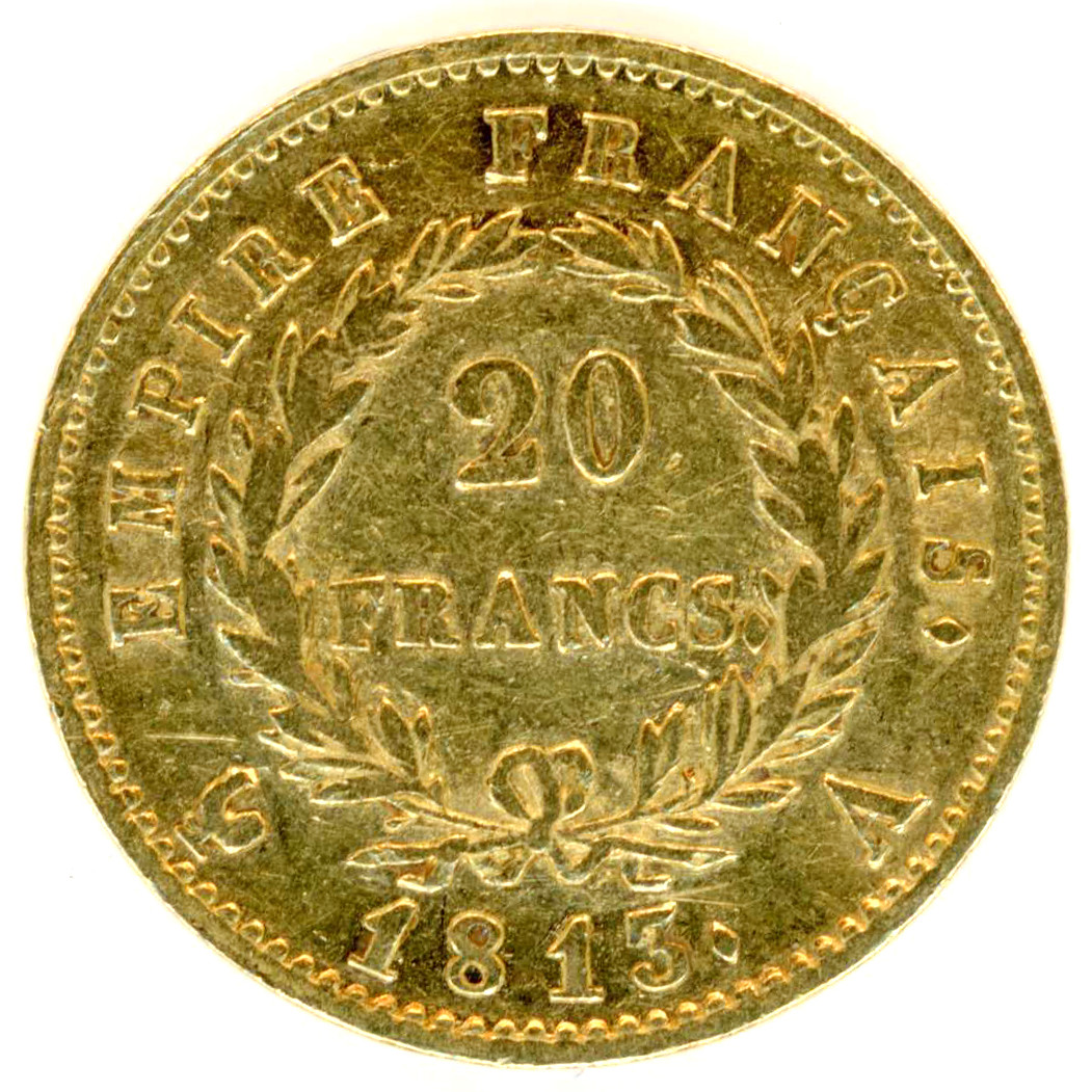 Napoléon Ier - 20 Francs - 1813 A revers