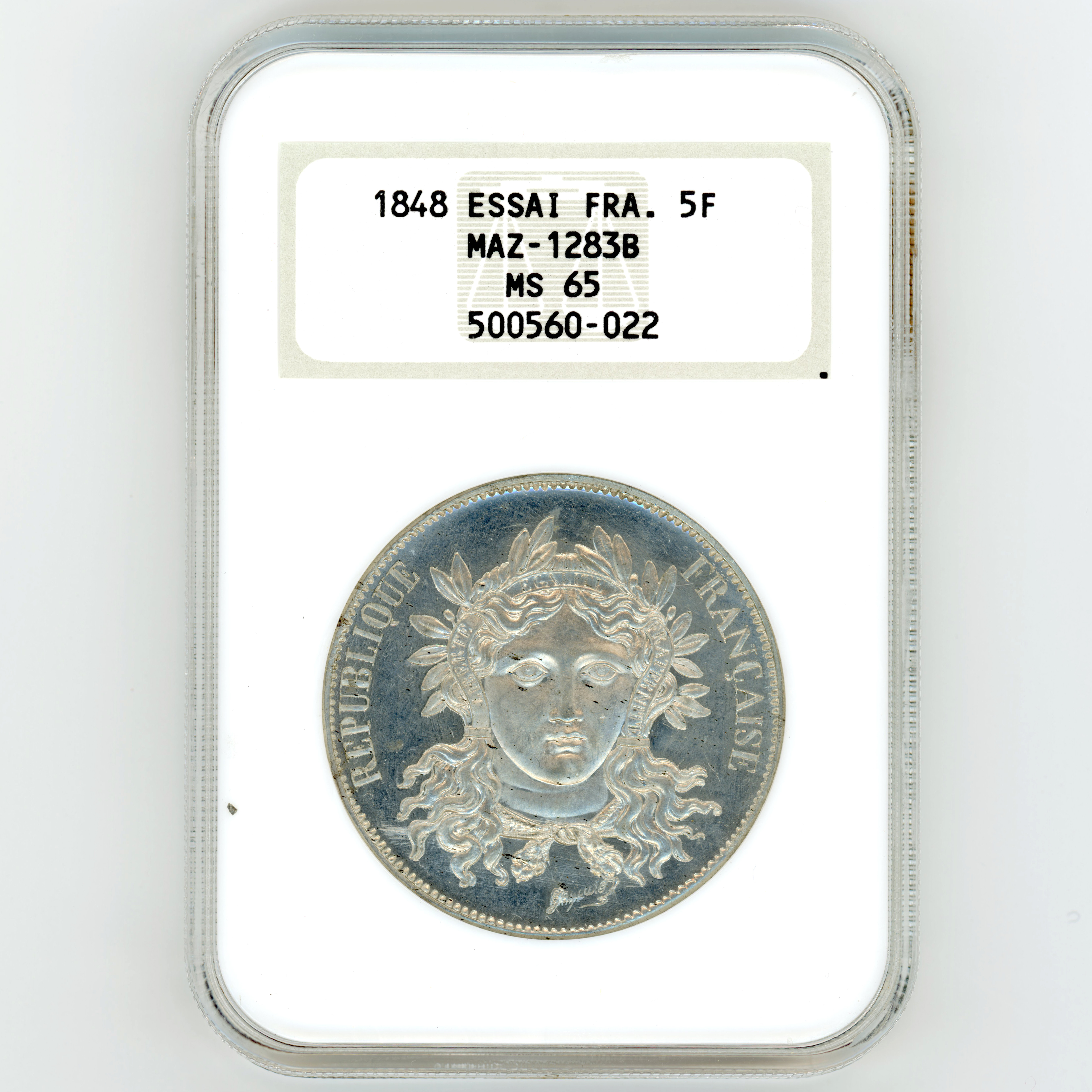 Essai de 5 francs - 1848 - Paris avers