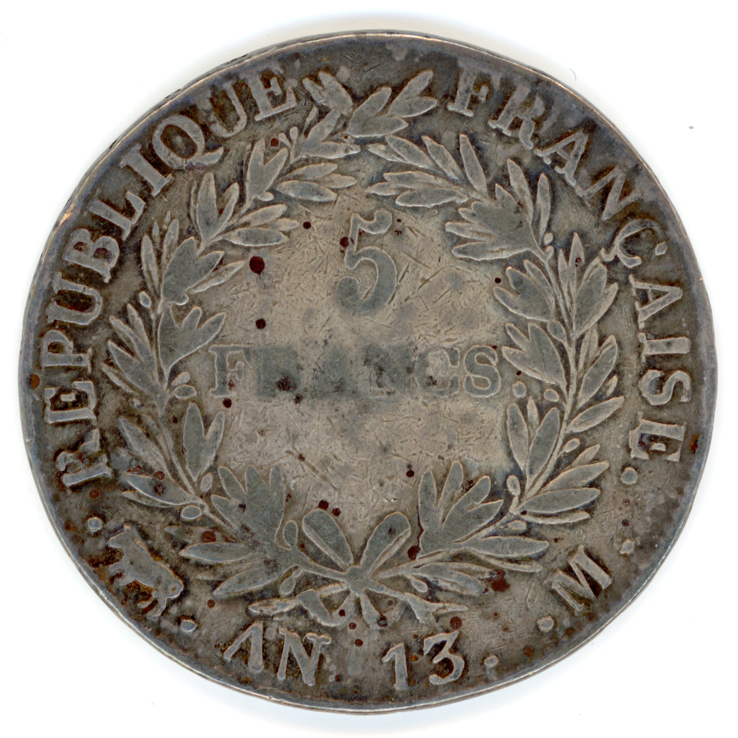 Napoléon Empereur - 5 Francs - An 13 M revers