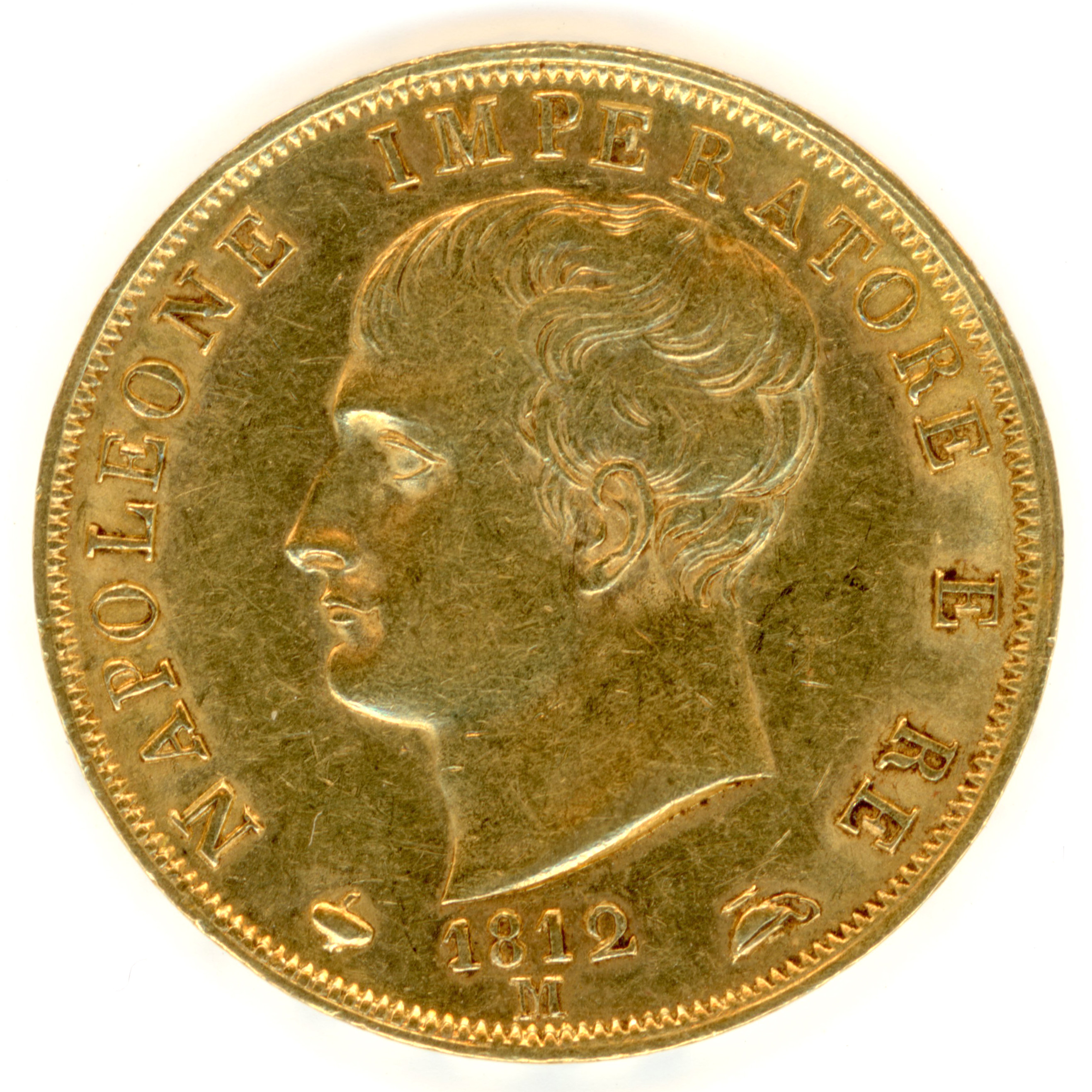 Italie - 40 Lire Or - 1812 - Milan avers