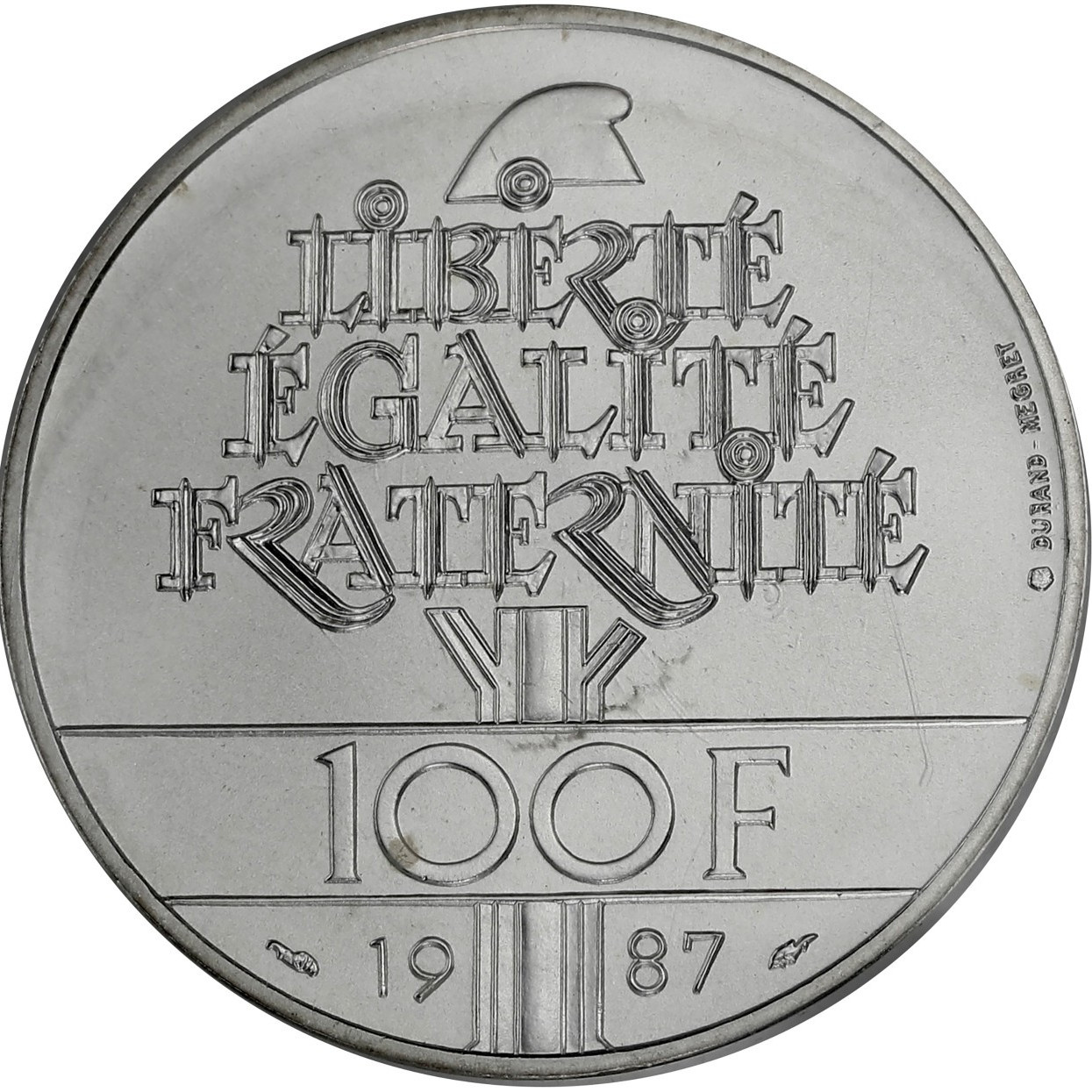 100 Francs - Essai argent - 1987 revers