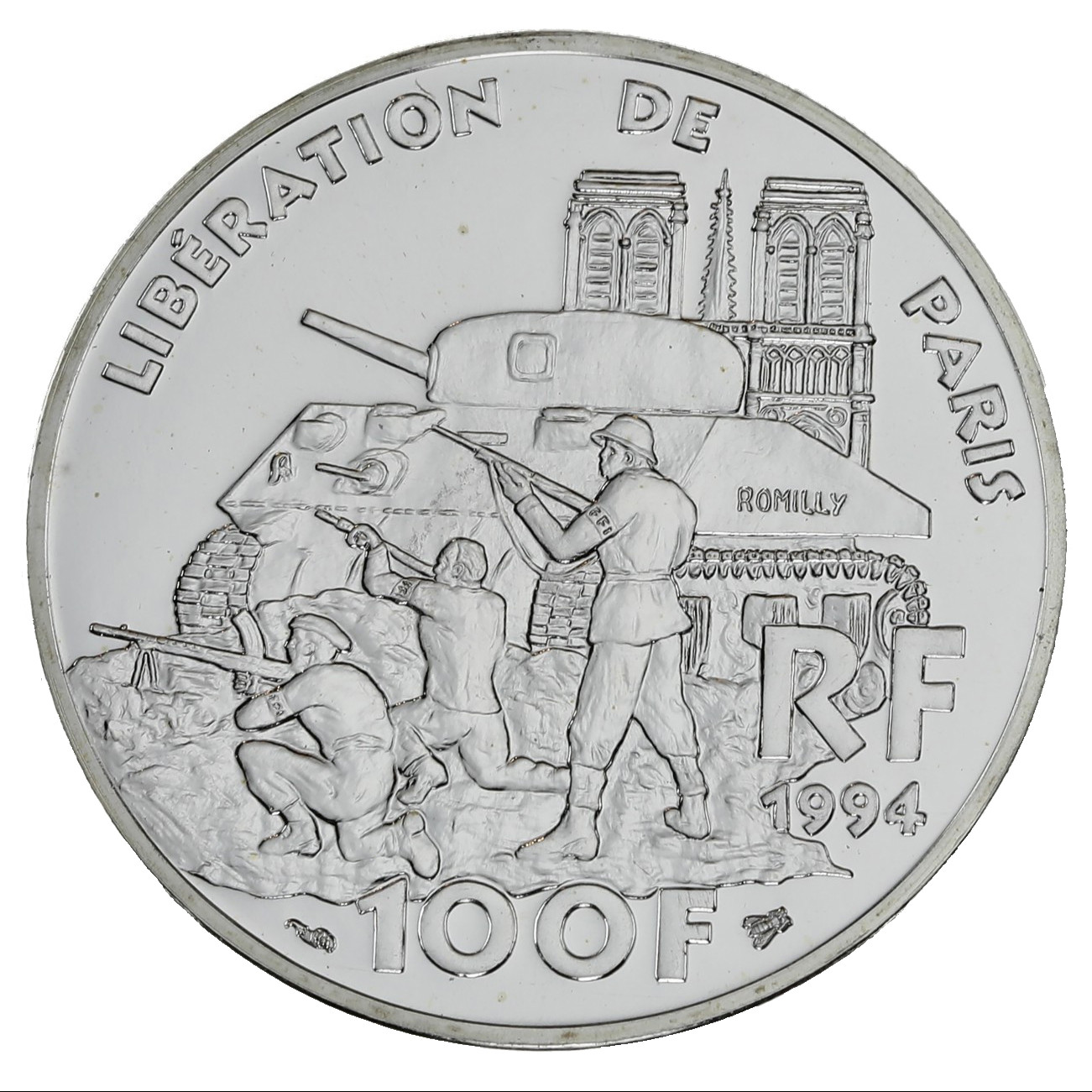 100 Francs Libération de Paris - Essai - 1994 revers