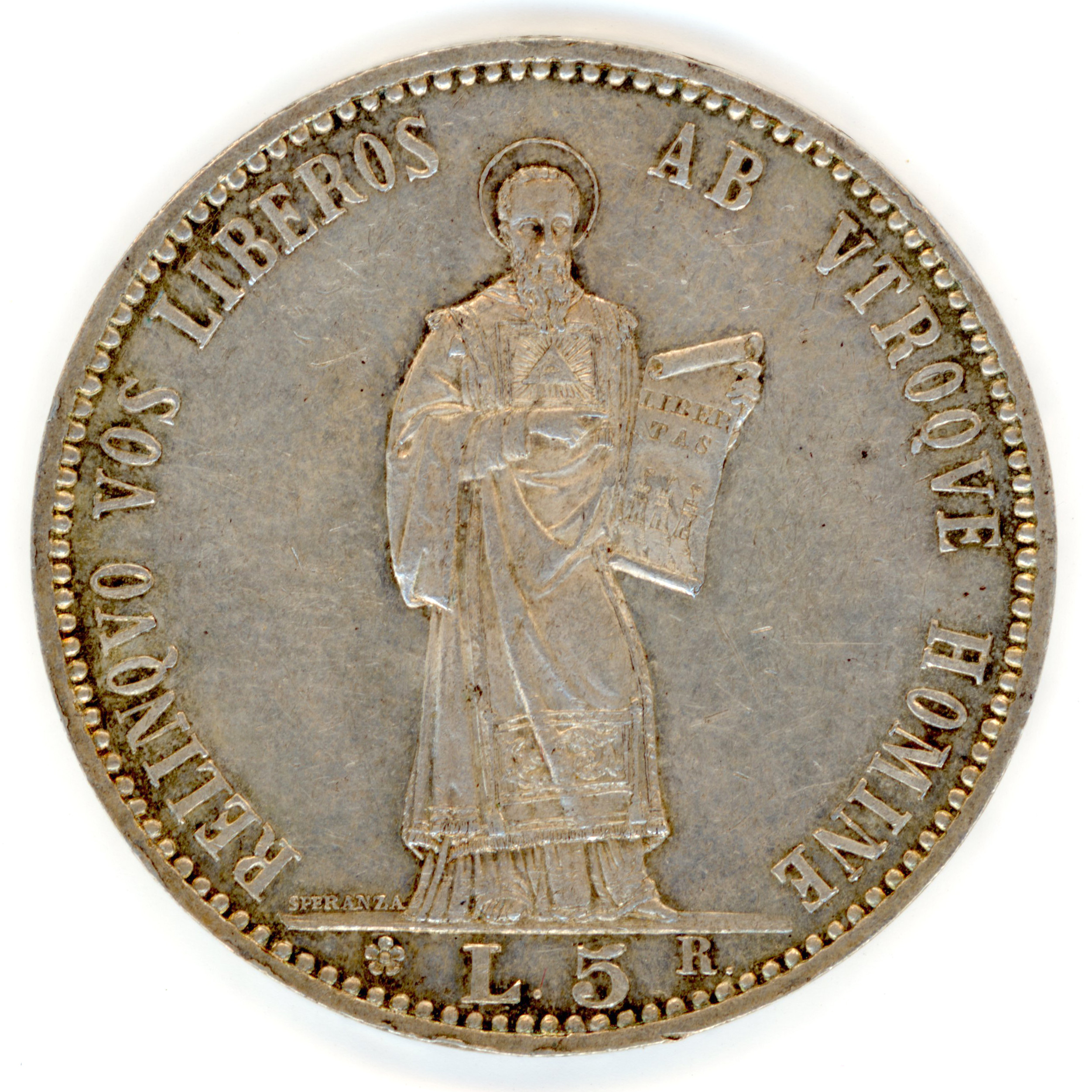 Saint-Marin - 5 Lire - 1898 - Rome revers