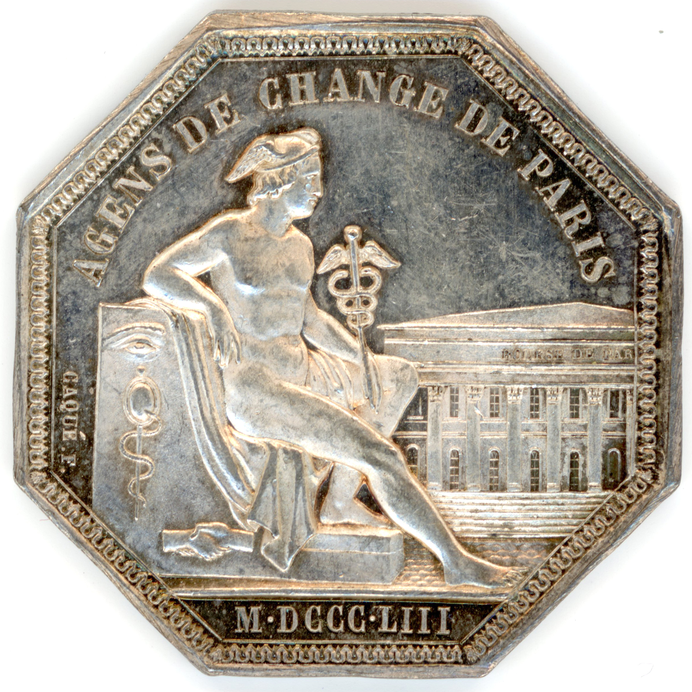 Napoléon III - Agent de Change de Paris - 1853 revers