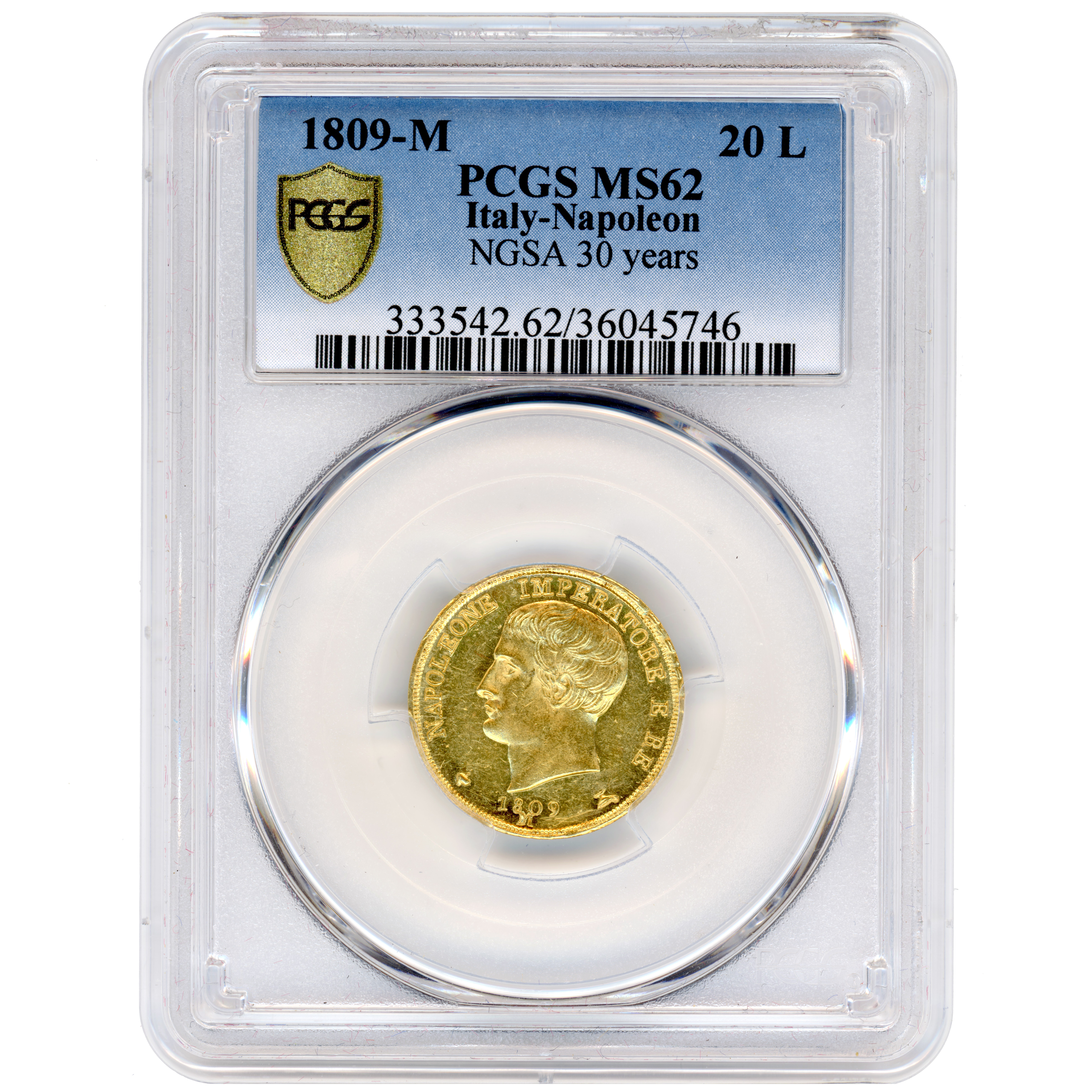 Italie - 20 Lire - 1809 Milan avers Italie - 20 Lire - 1809 Milan avers