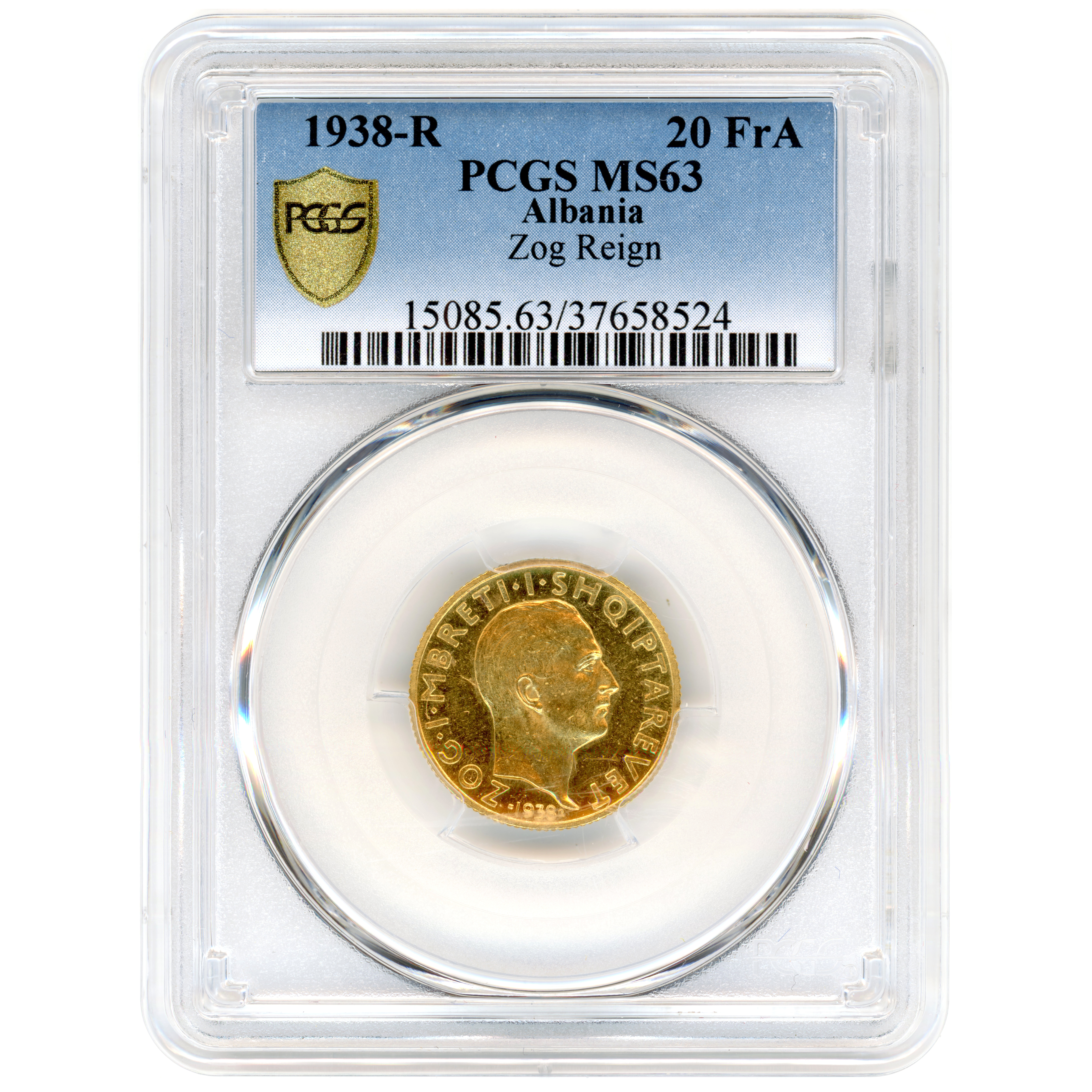 Albanie - 20 Franga ari - 1938 Rome avers Albanie - 20 Franga ari - 1938 Rome avers