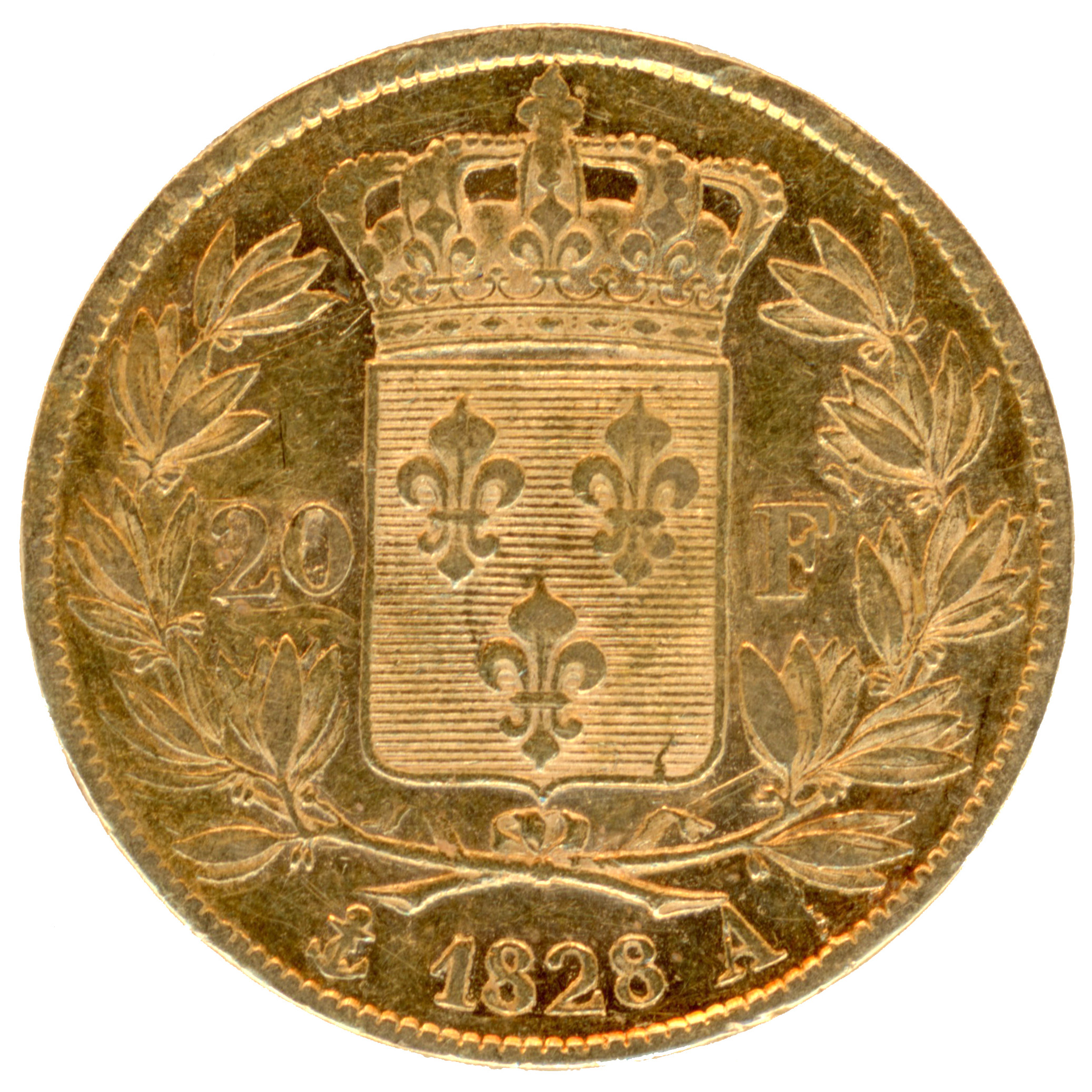 Charles X - 20 Francs - 1828 Paris revers Charles X - 20 Francs - 1828 Paris revers