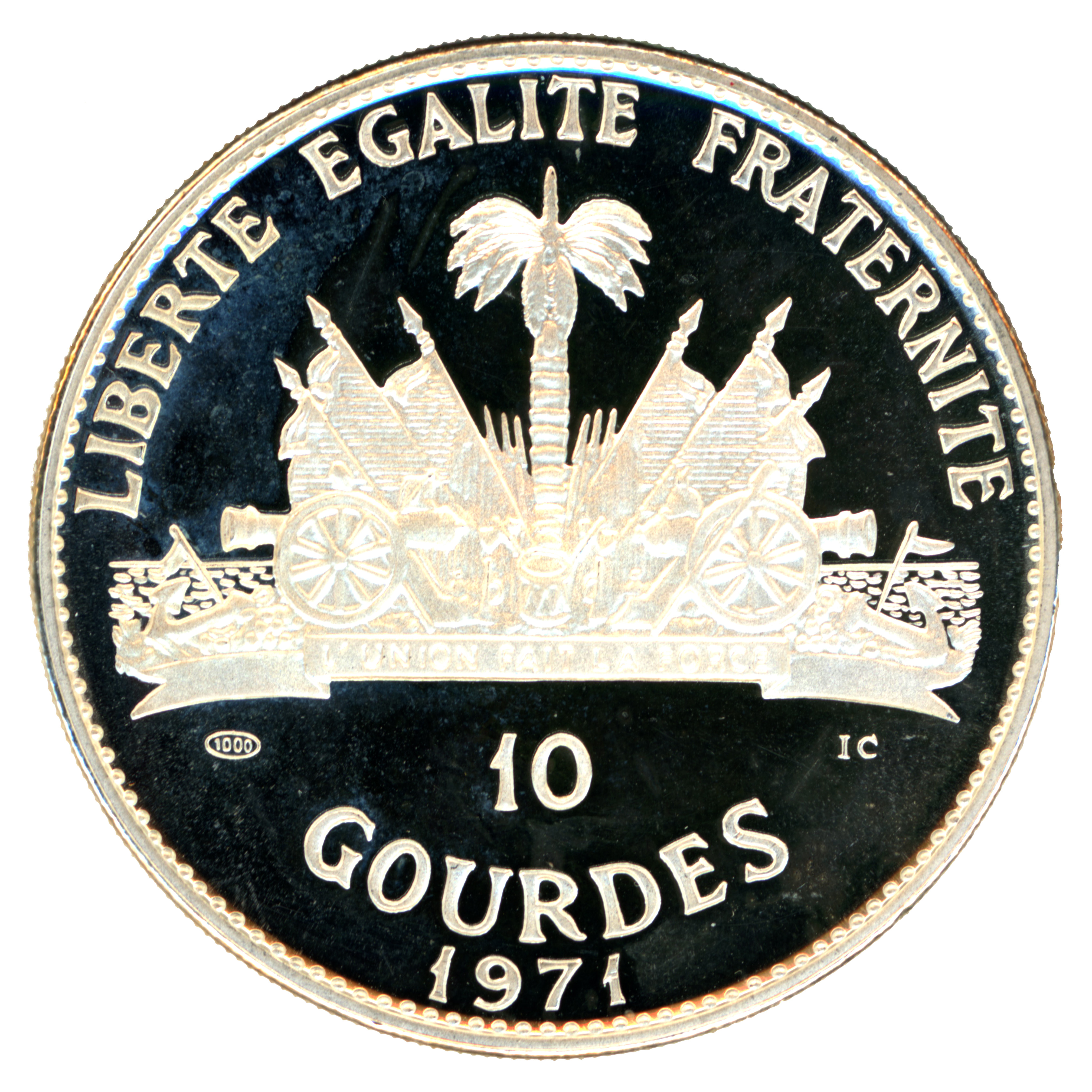 Haïti - 10 Gourdes - Séminole - 1971 revers Haïti - 10 Gourdes - Séminole - 1971 revers