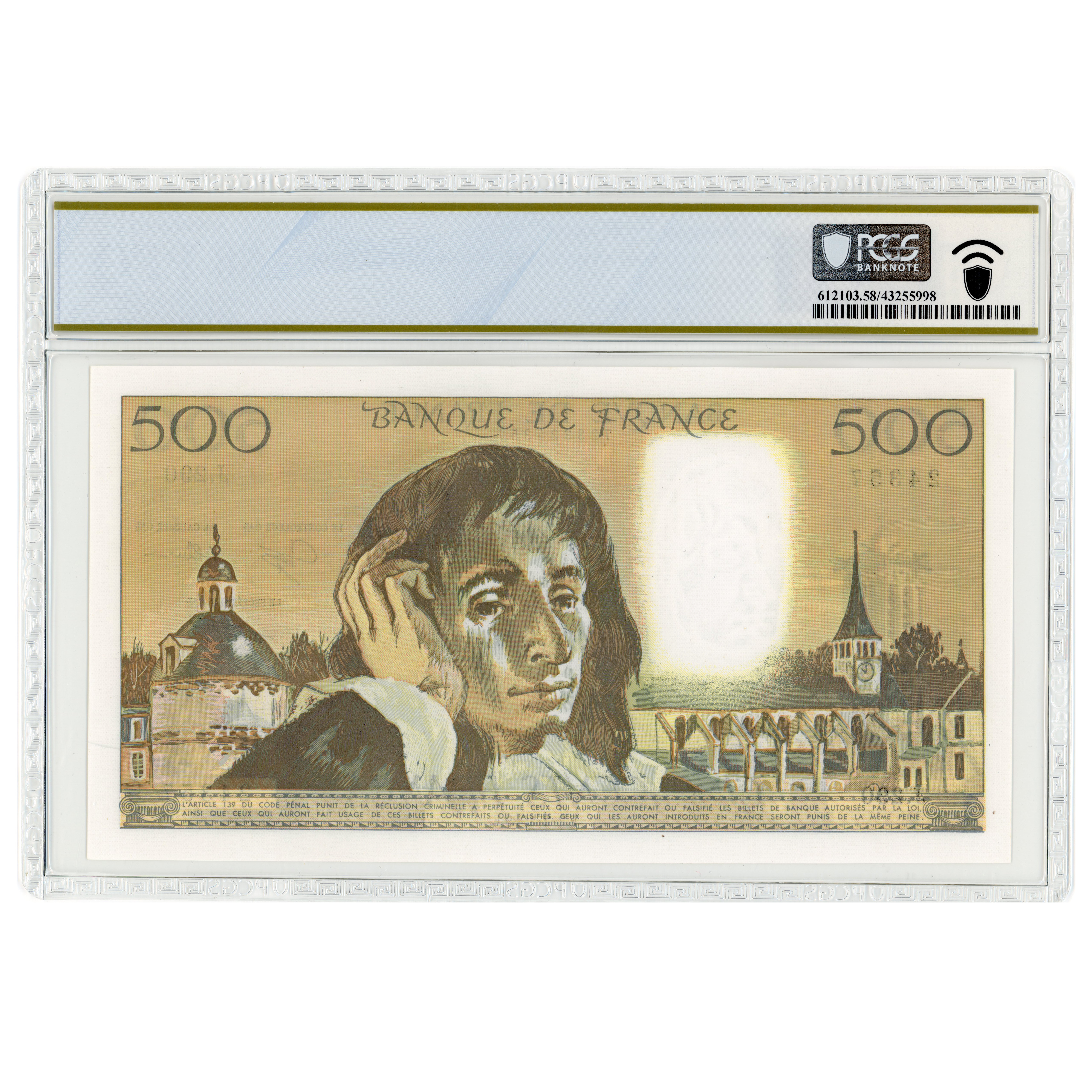 France - 500 Francs Pascal - 1989 revers France - 500 Francs Pascal - 1989 revers