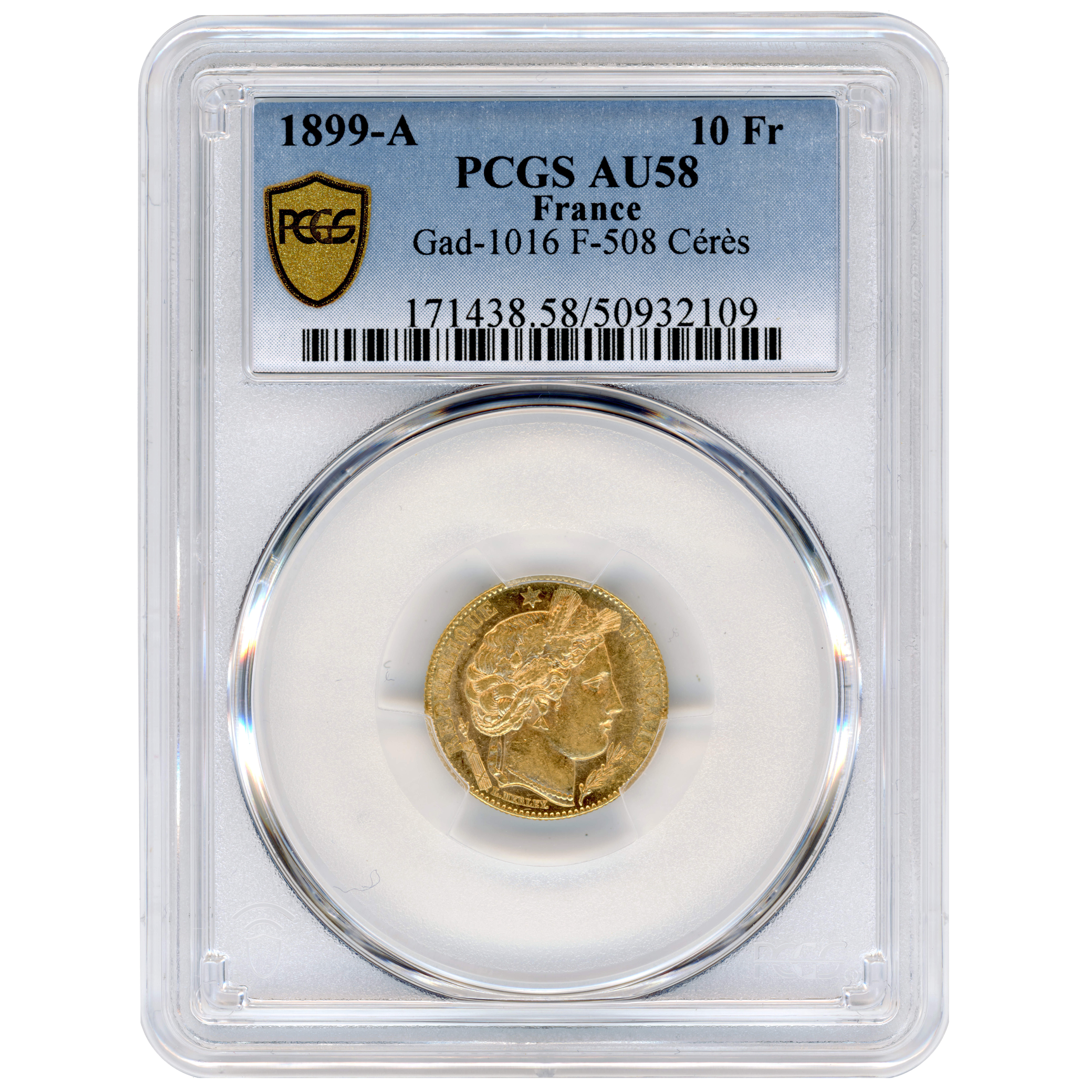 10 Francs - Cérès - 1899 - Paris avers 10 Francs - Cérès - 1899 - Paris avers