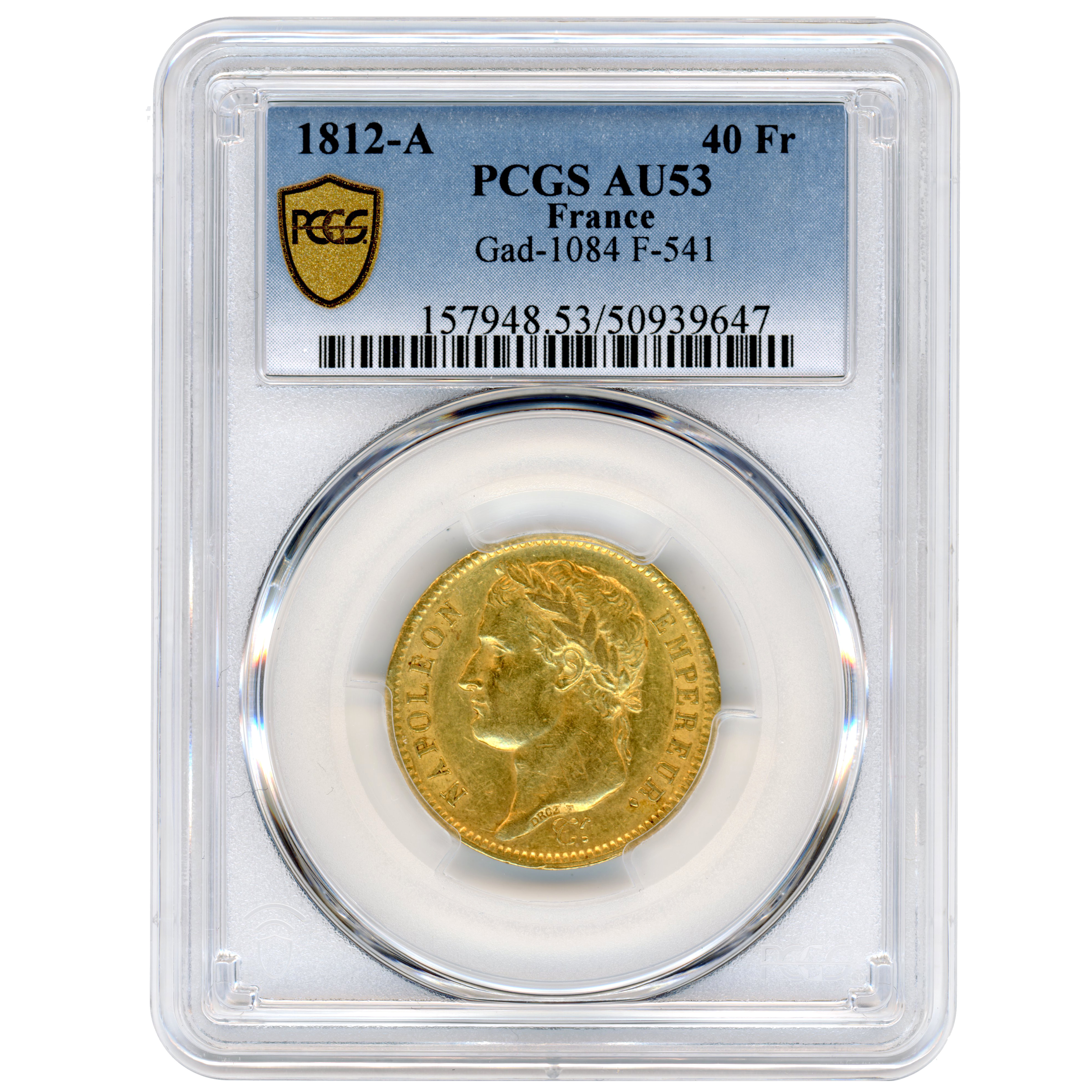 Napoléon Ier - 40 Francs - 1812 - Paris avers Napoléon Ier - 40 Francs - 1812 - Paris avers