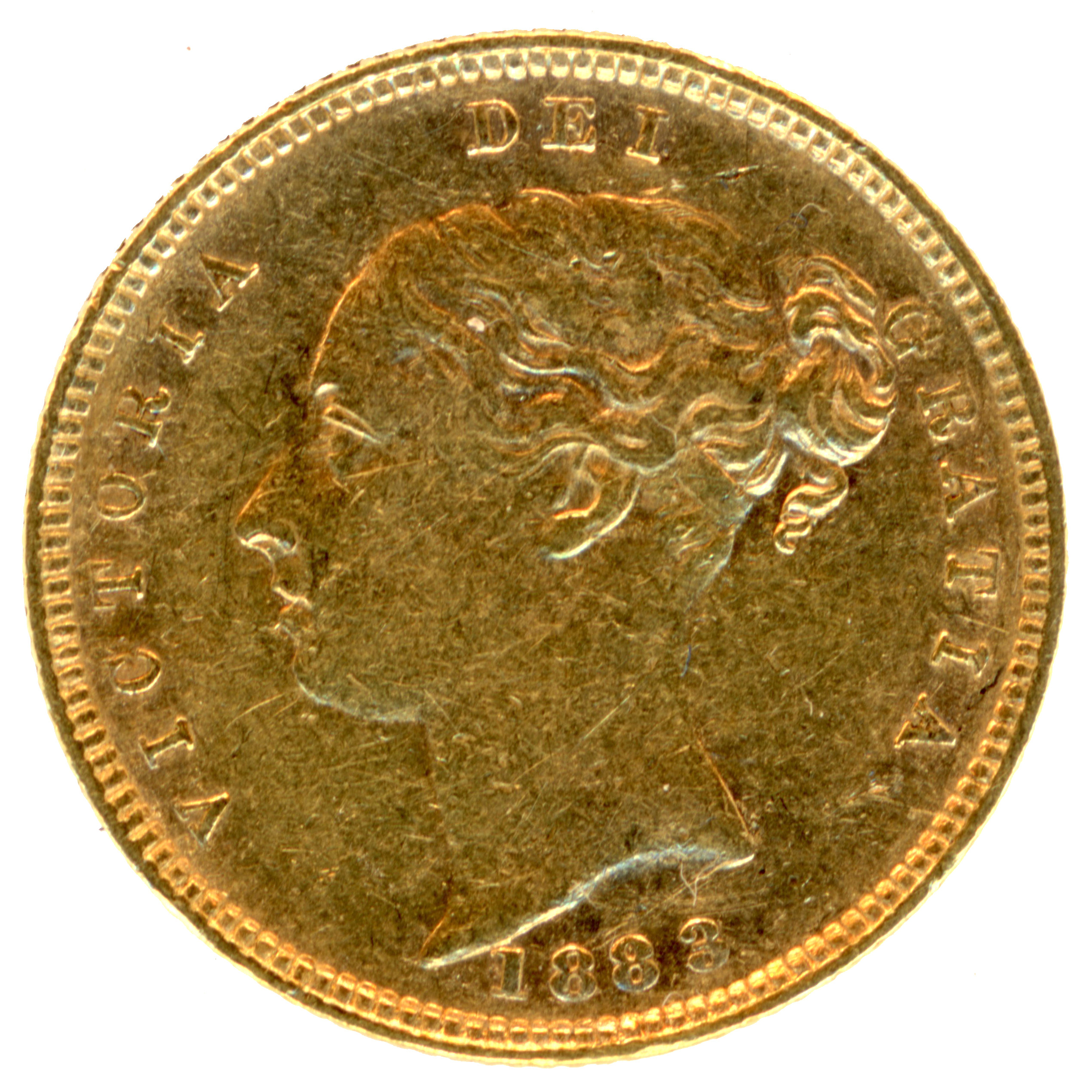 Grande-Bretagne - 1/2 Souverain - 1883 avers Grande-Bretagne - 1/2 Souverain - 1883 avers