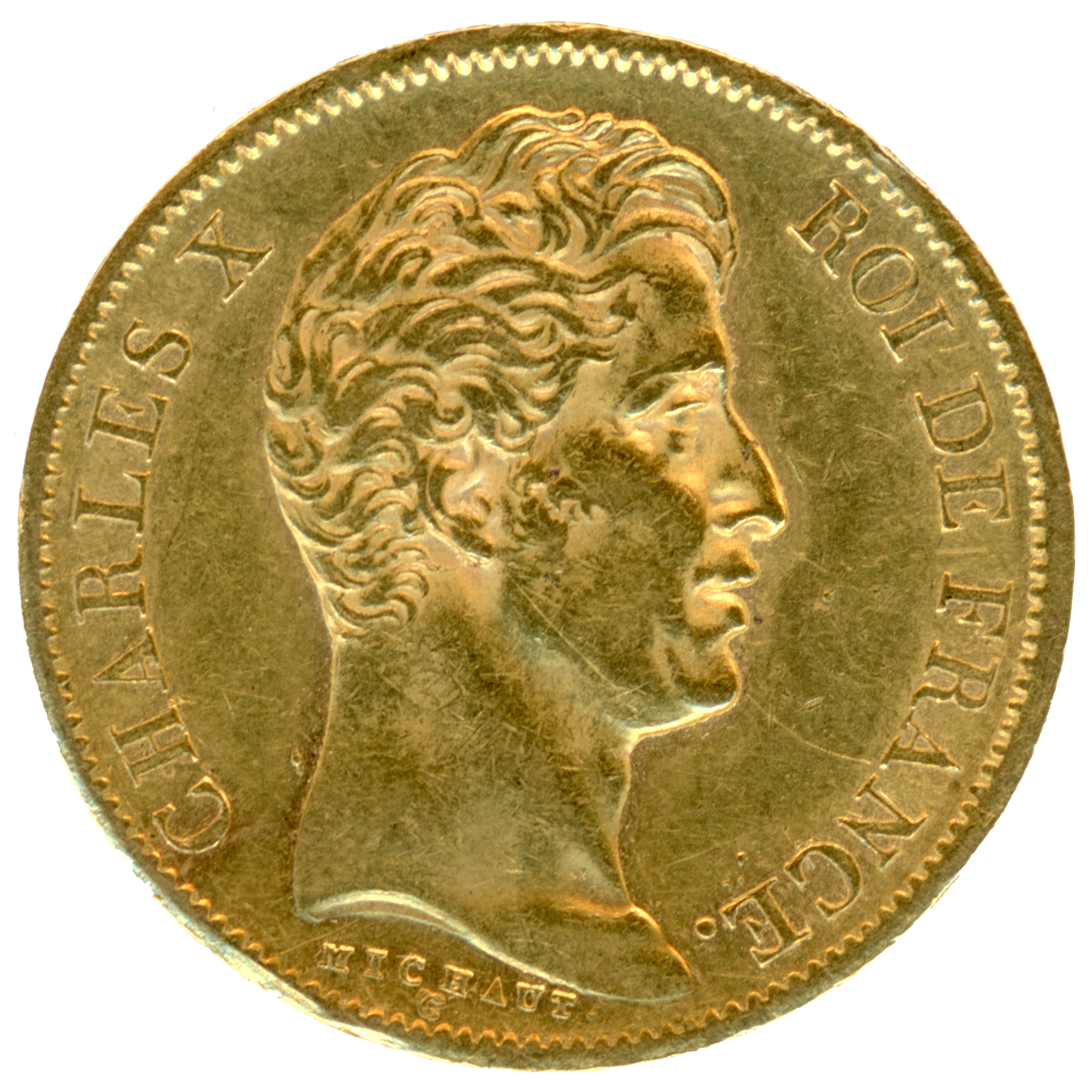 Charles X - 40 Francs - 1828 Paris avers