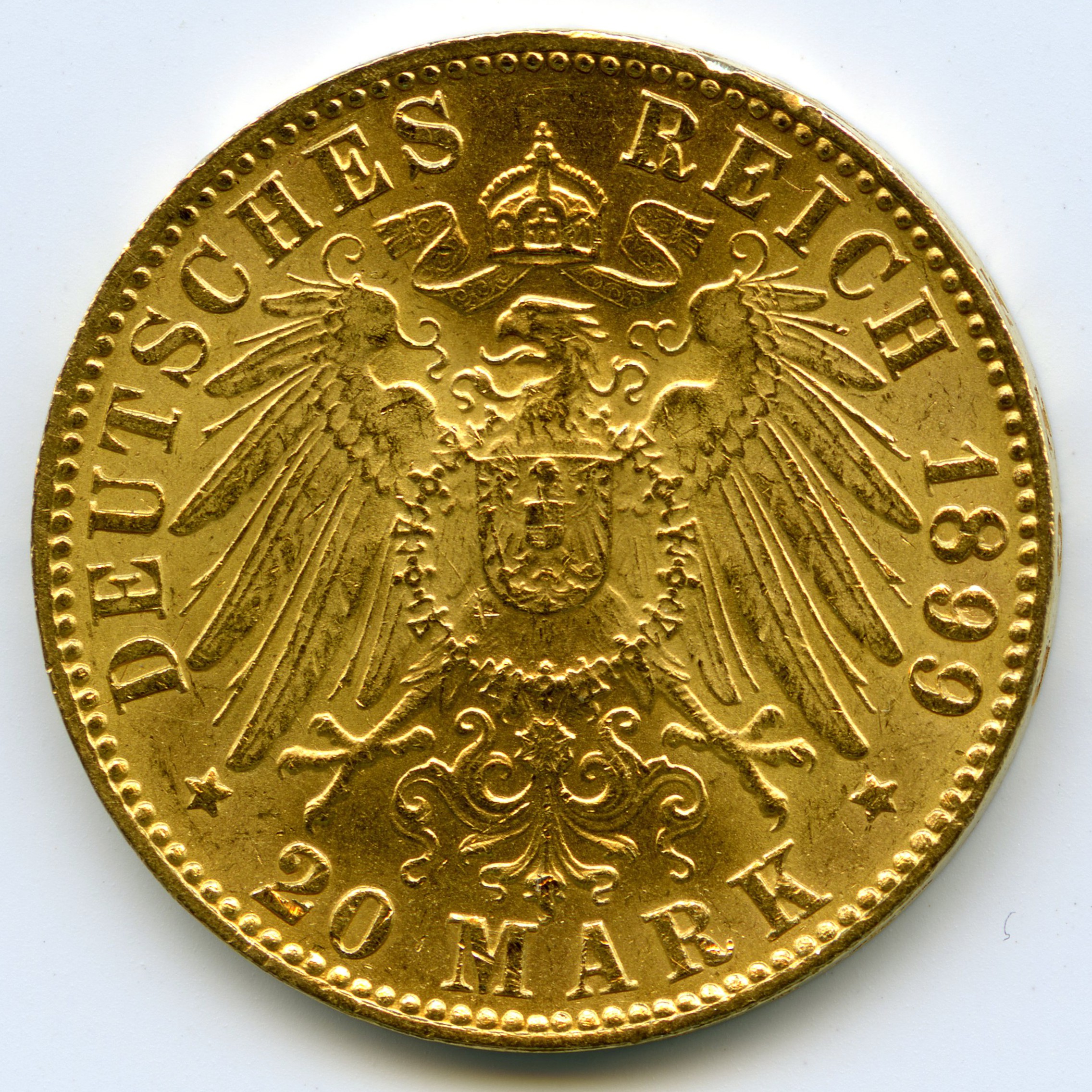 Allemagne - 20 Mark - 1899 J revers