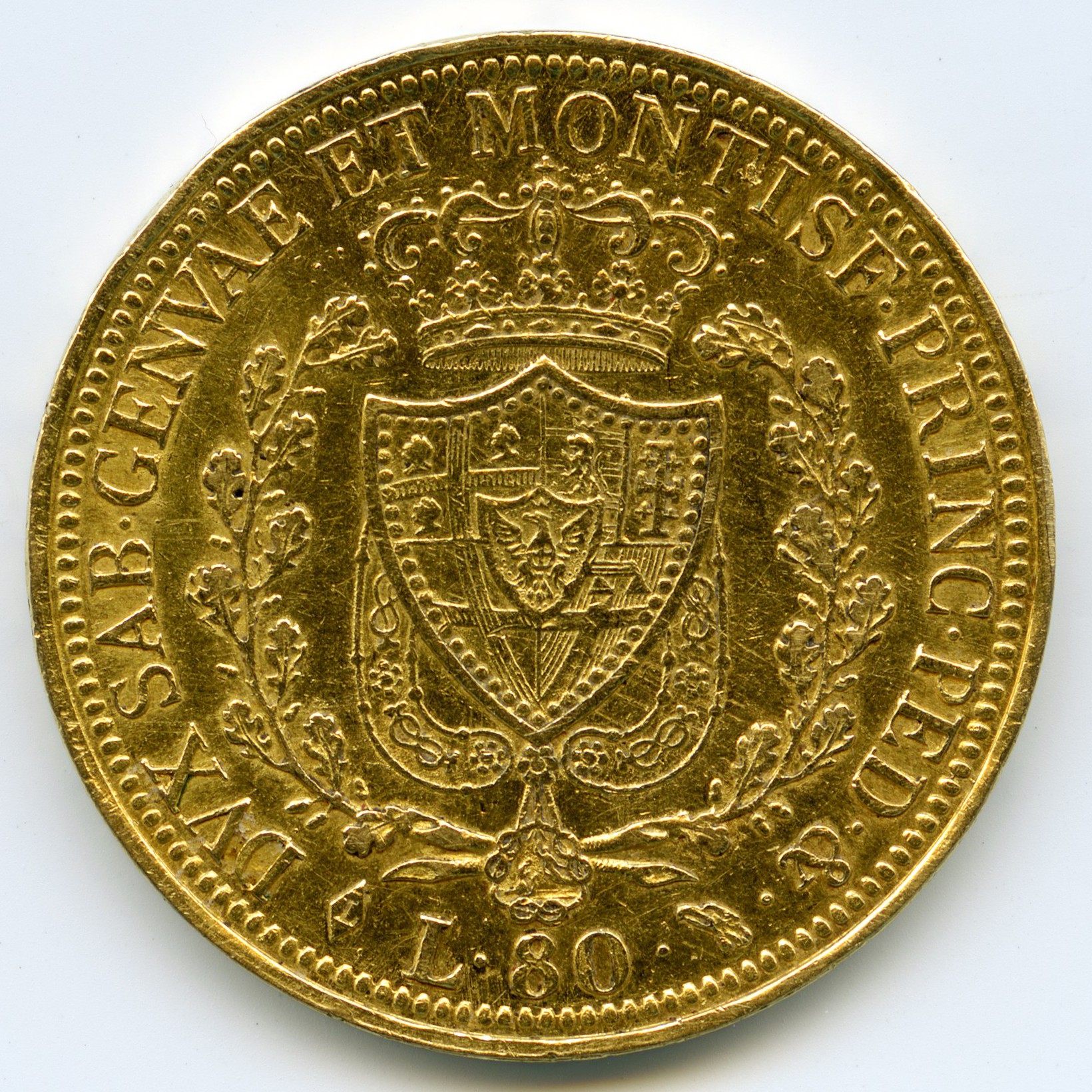 Italie - 80 Lire - 1826 revers