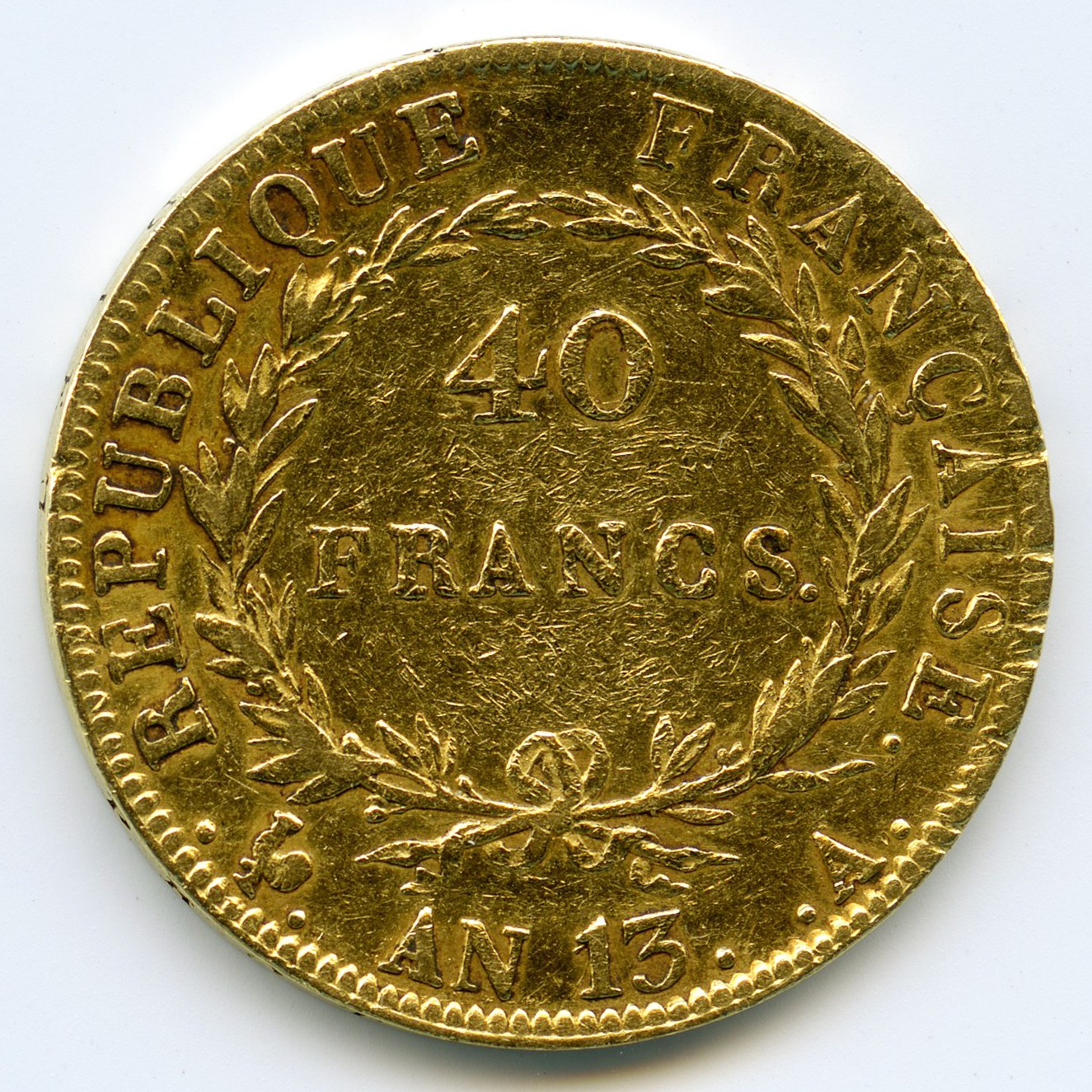 Napoléon Ier - 40 Francs - L'An 13 A revers