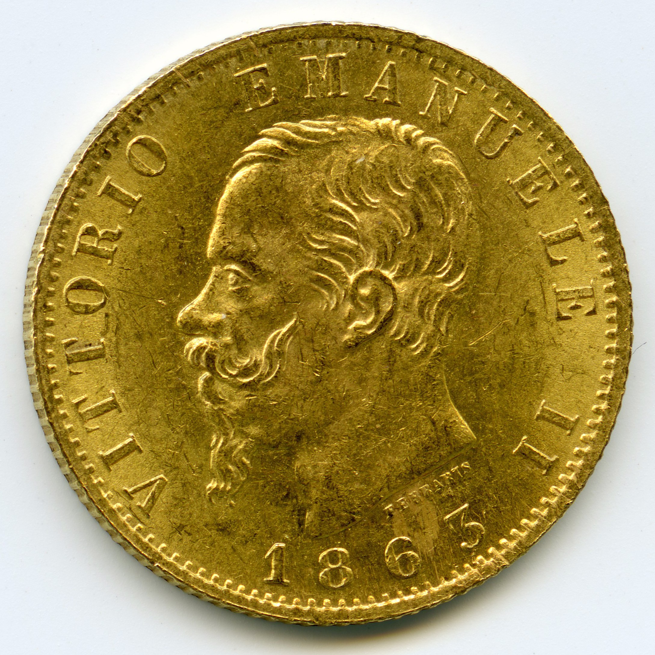 Italie - 20 Lire - 1863 T avers