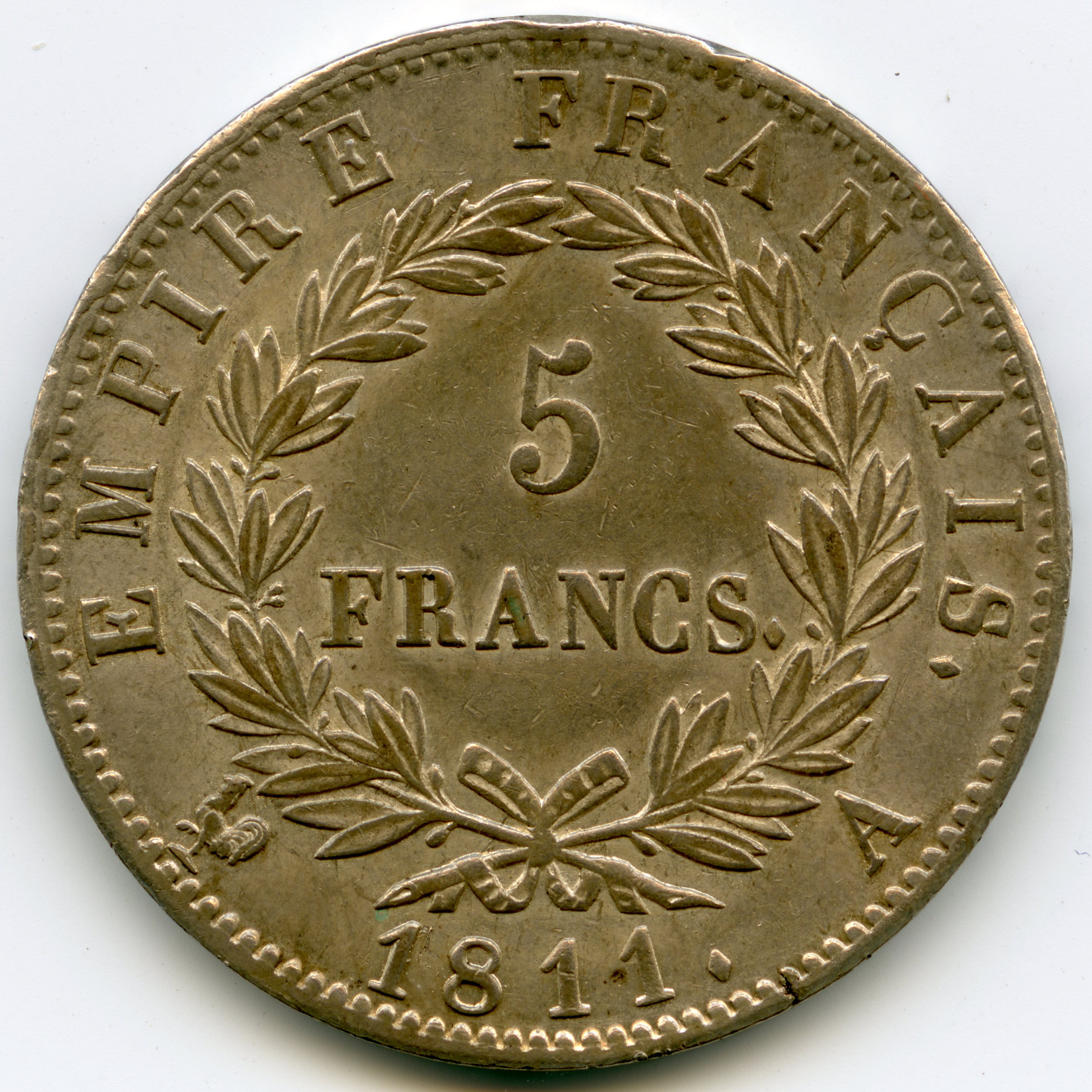 Napoléon Ier - 5 Francs - 1811 - Paris revers