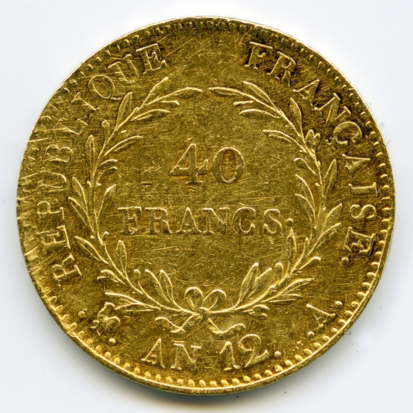 Bonaparte - 40 Francs - L'An 12 A revers