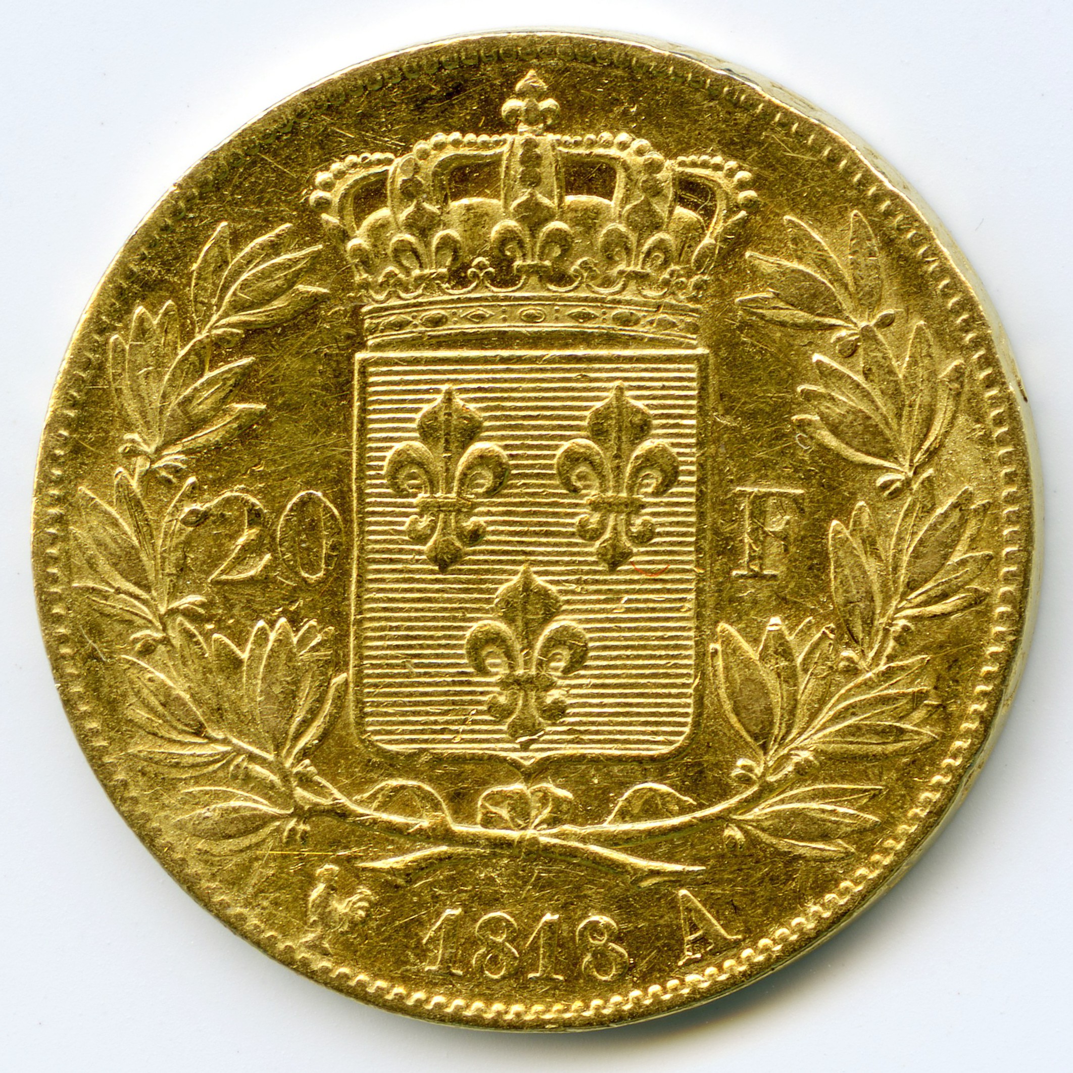 Louis XVIII - 20 Francs - 1818 A revers